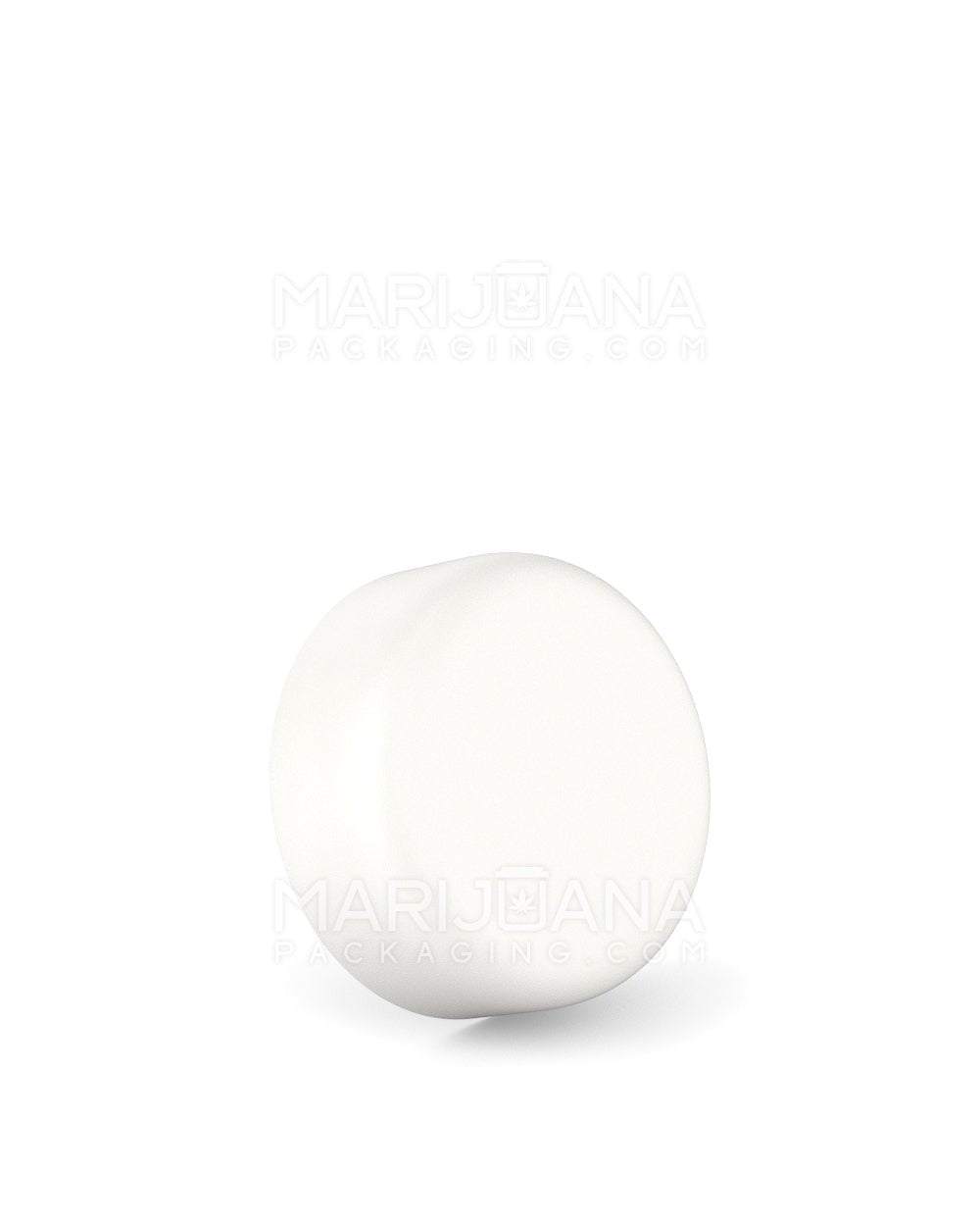 POLLEN GEAR | HiLine Child Resistant Smooth Push Down & Turn Plastic Round Caps w/ 3-Layer Liner | 29mm - Matte White - 308 Count - 1