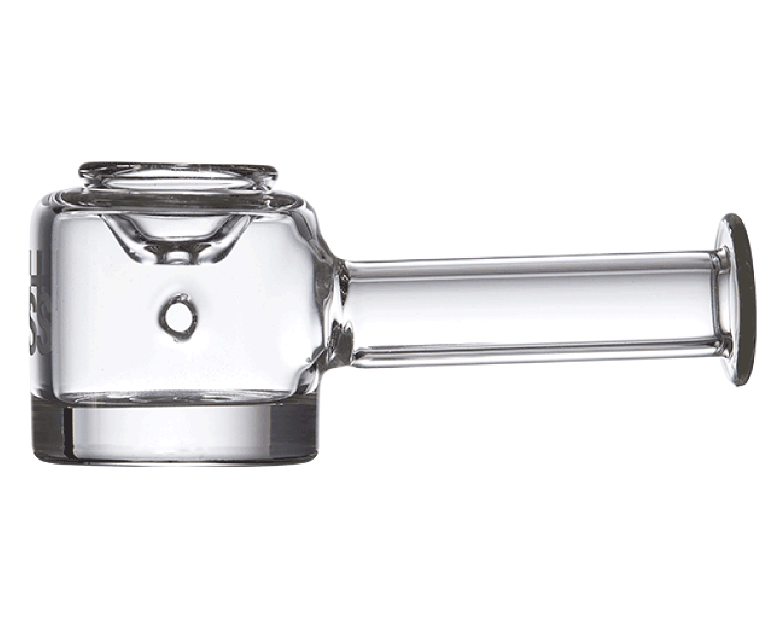 Higher Standards | Heavy Duty Wide Flat Spoon Hand Pipe w/ Thick Base | 5in Long - Glass - Clear - 6