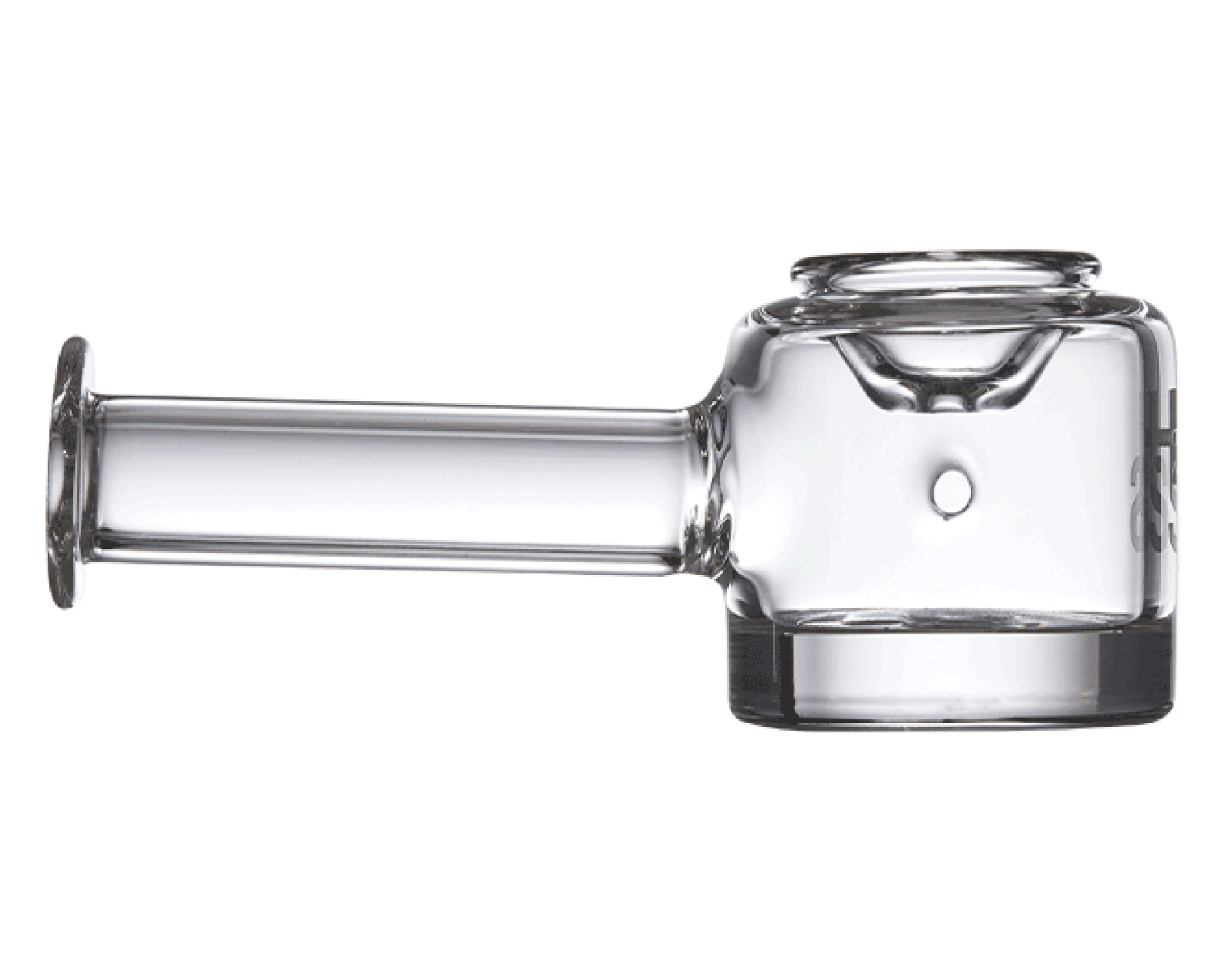 Higher Standards | Heavy Duty Wide Flat Spoon Hand Pipe w/ Thick Base | 5in Long - Glass - Clear - 7
