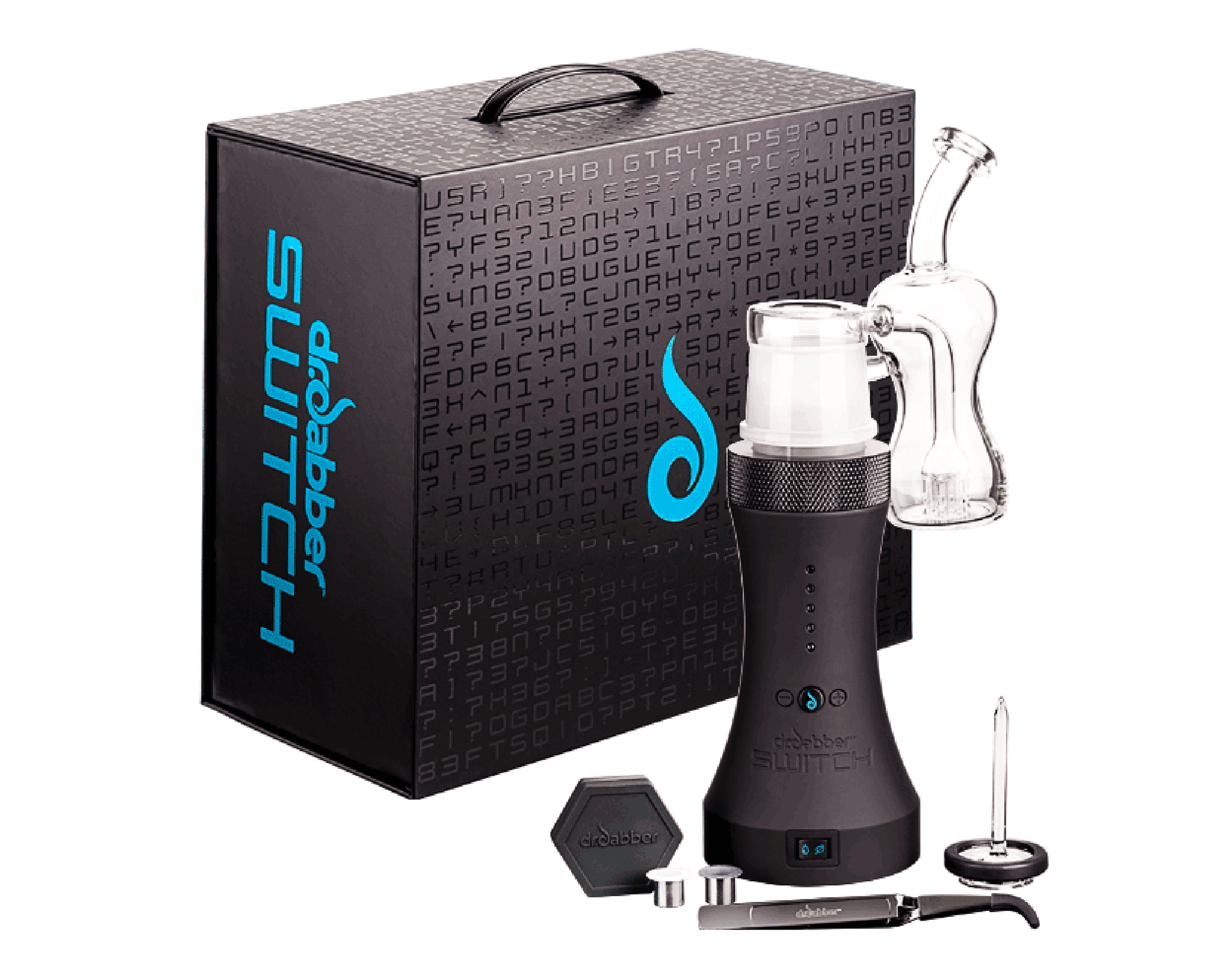 Dr.Dabber | Glass Dab Switch E-Rig | 9in Tall - 10mm Banger - Black - 3
