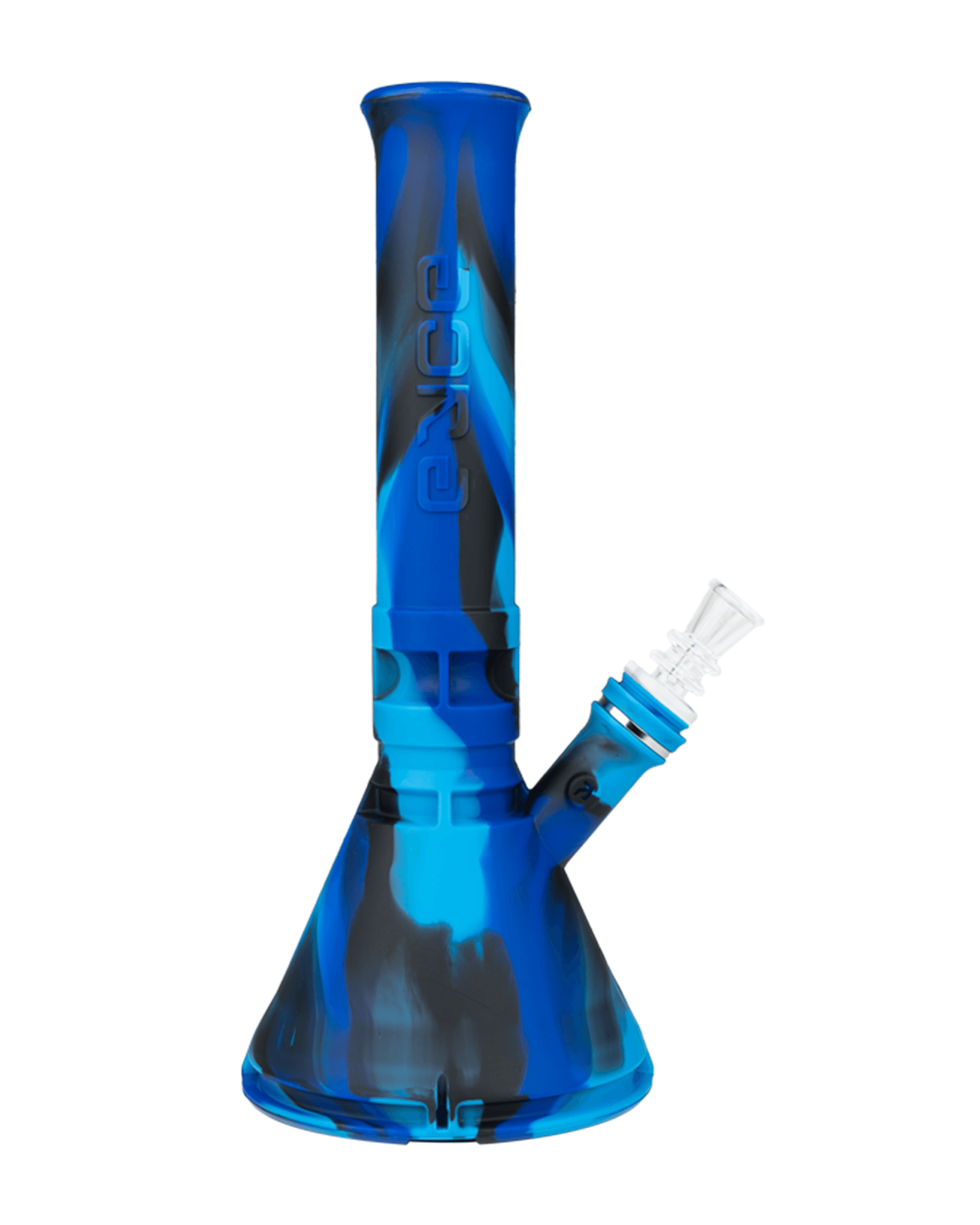 Eyce | Straight Neck Platinum-Cure Silicone Beaker Water Pipe | 12in Tall - 14mm Bowl - Assorted - 14