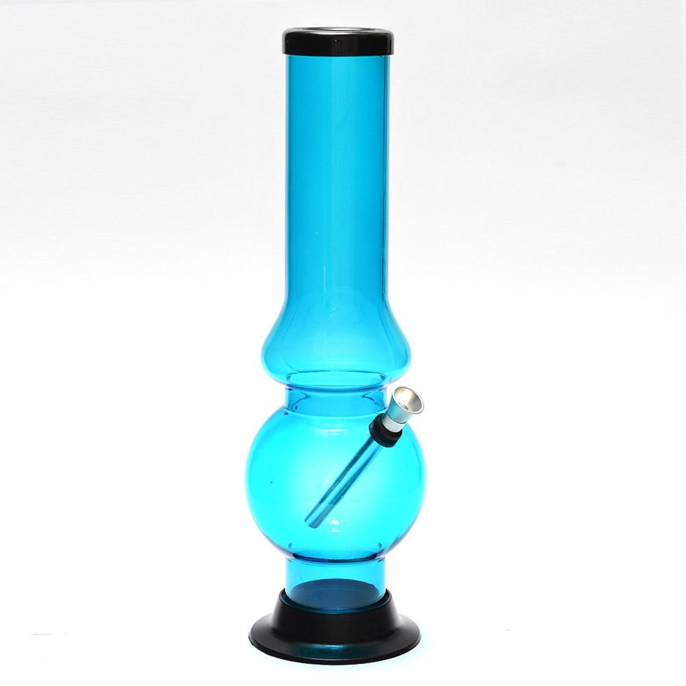 Straight Neck Acrylic Egg Water Pipe | 12in Tall - Grommet Bowl - Assorted - 15