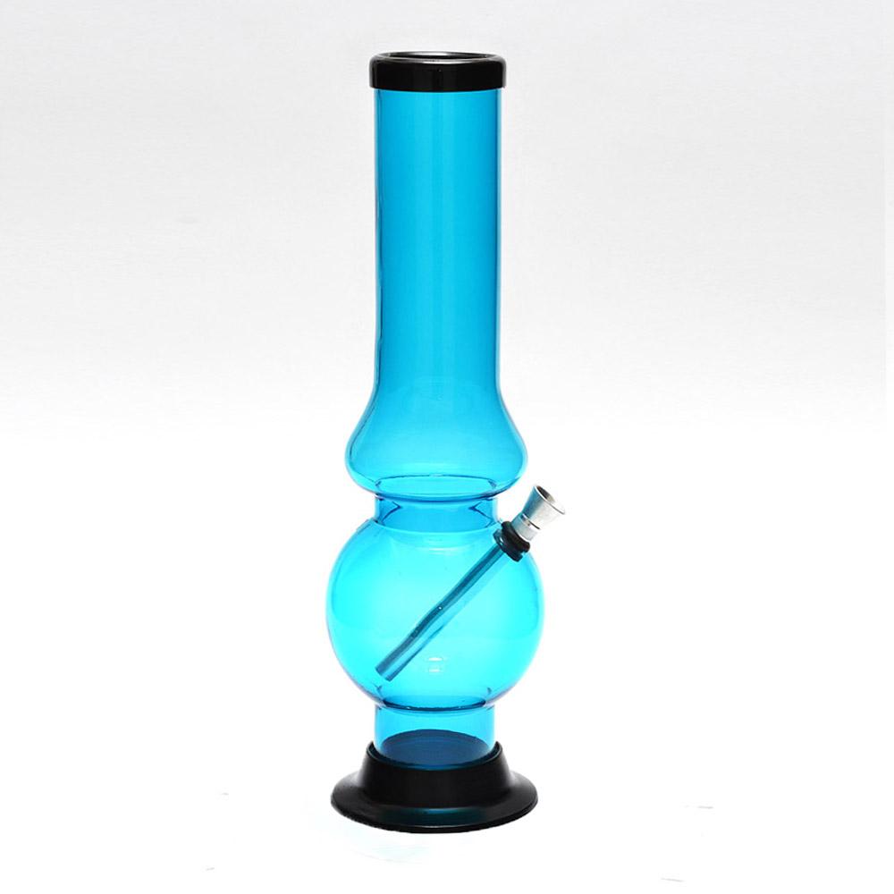Straight Neck Acrylic Egg Water Pipe | 12in Tall - Grommet Bowl - Assorted - 16
