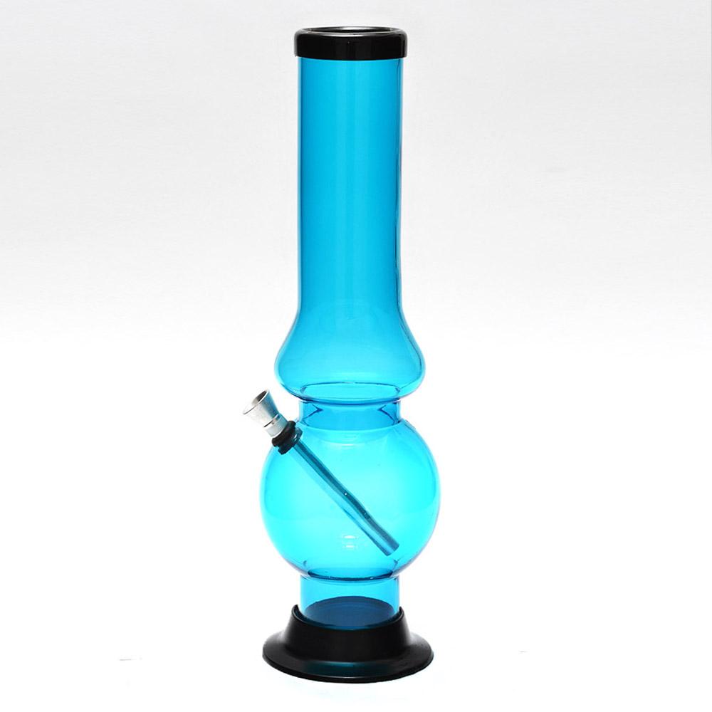 Straight Neck Acrylic Egg Water Pipe | 12in Tall - Grommet Bowl - Assorted - 11