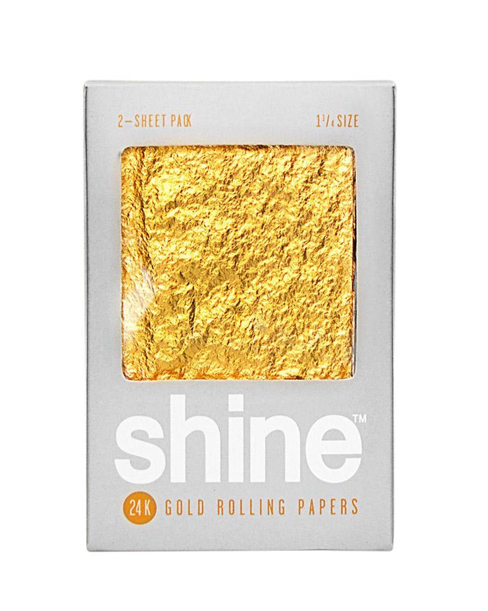SHINE | 24K Gold 1 1/4 Size Rolling Papers | 83mm - Edible Gold - 2 Count - 1