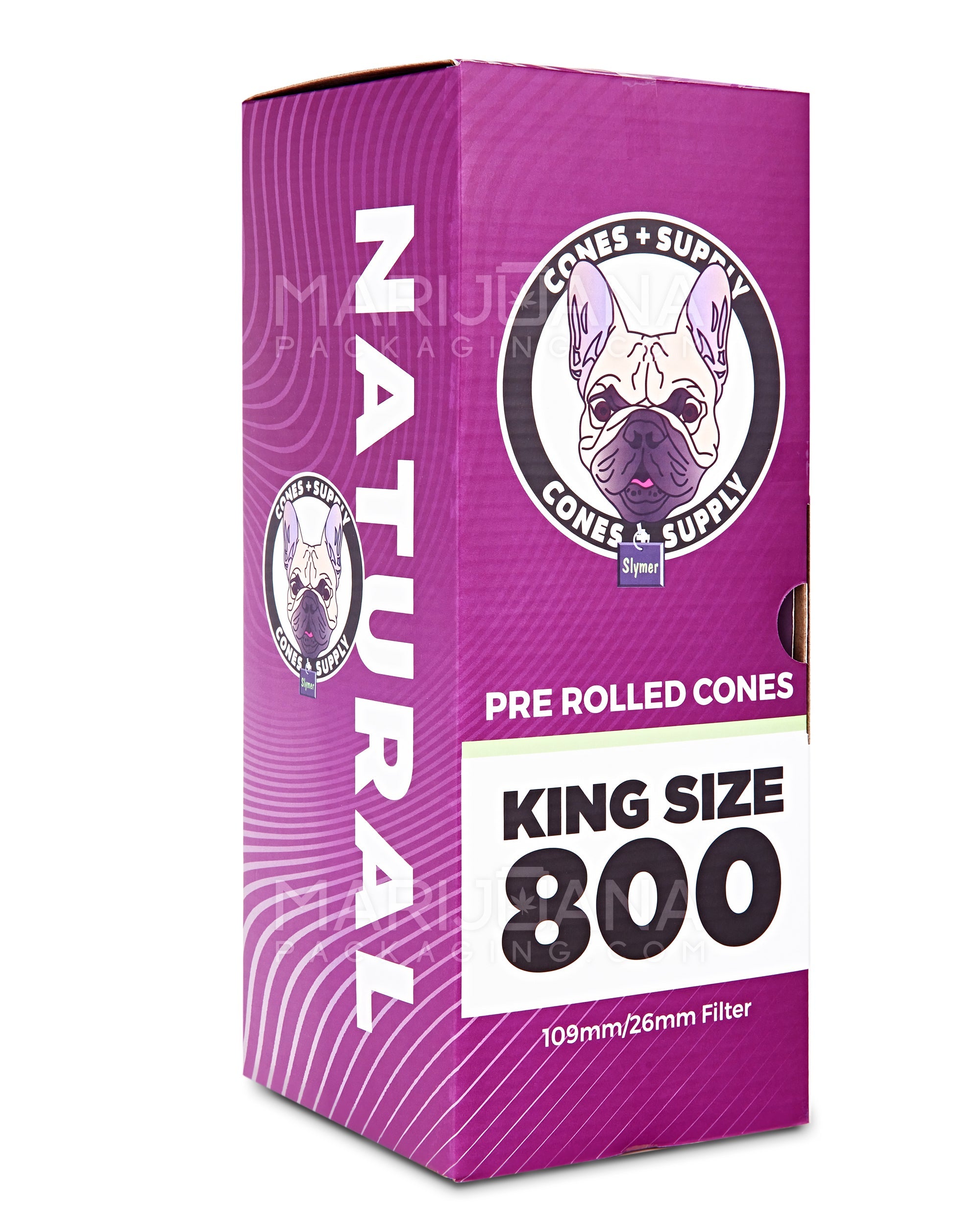 CONES + SUPPLY | Natural Pre-Rolled Cones | 109mm - Unbleached Paper - 800 Count - 1