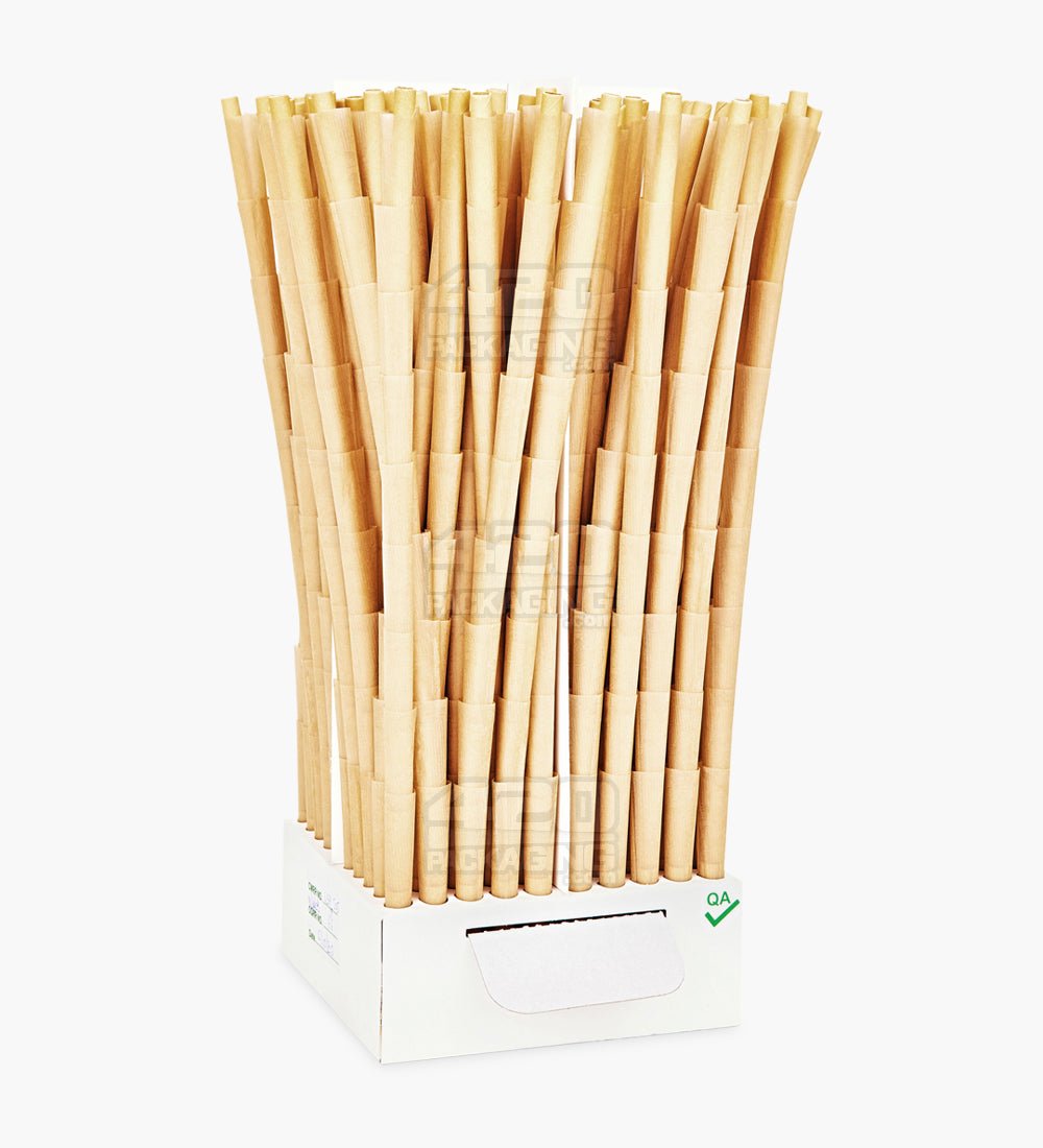 Cones + Supply 84mm 1 1/4 Size Pre Rolled Natural Cones 900/Box - 3