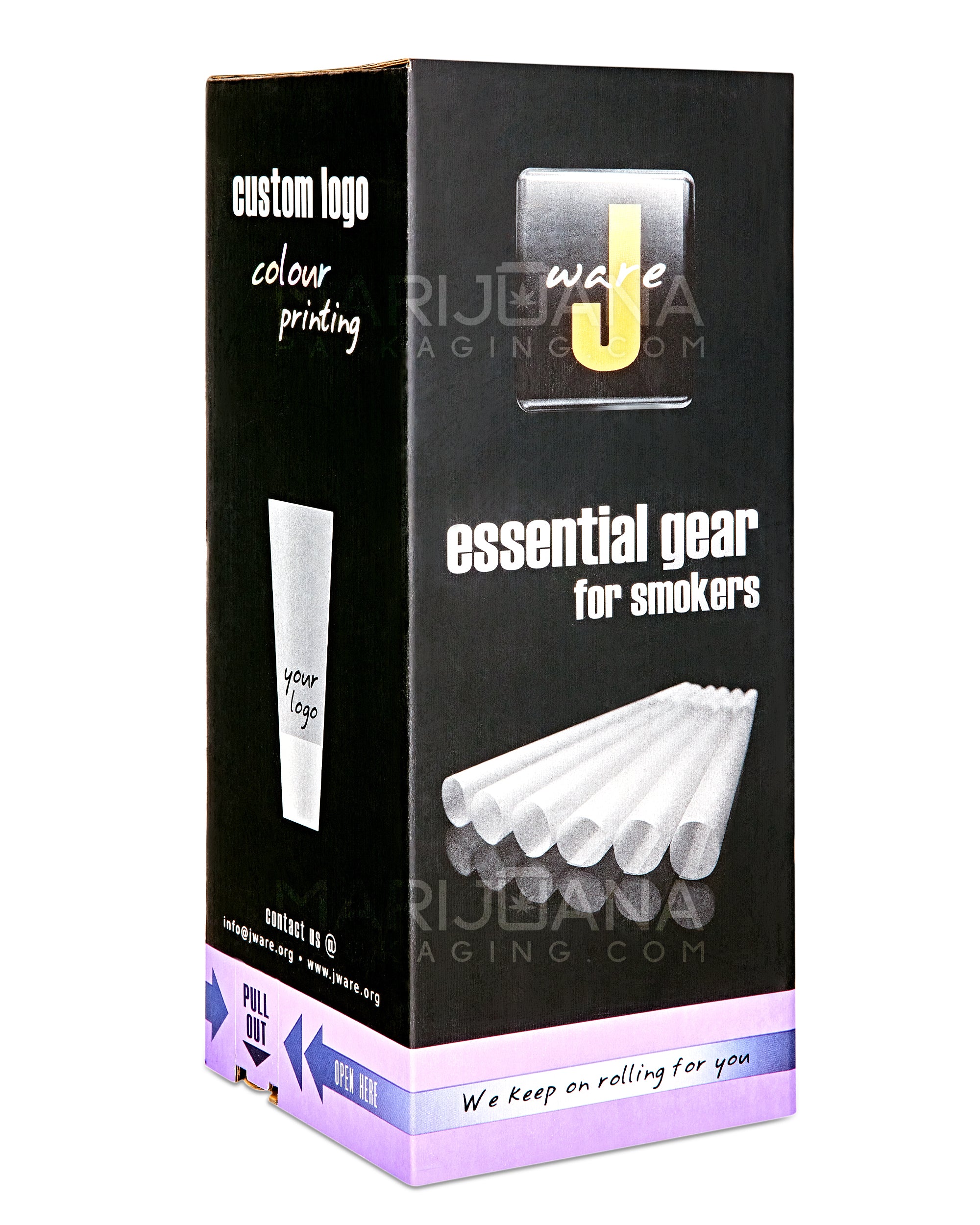 JWARE | Medium Size Pre-Rolled Cones | 98mm - White Paper - 800 Count - 1