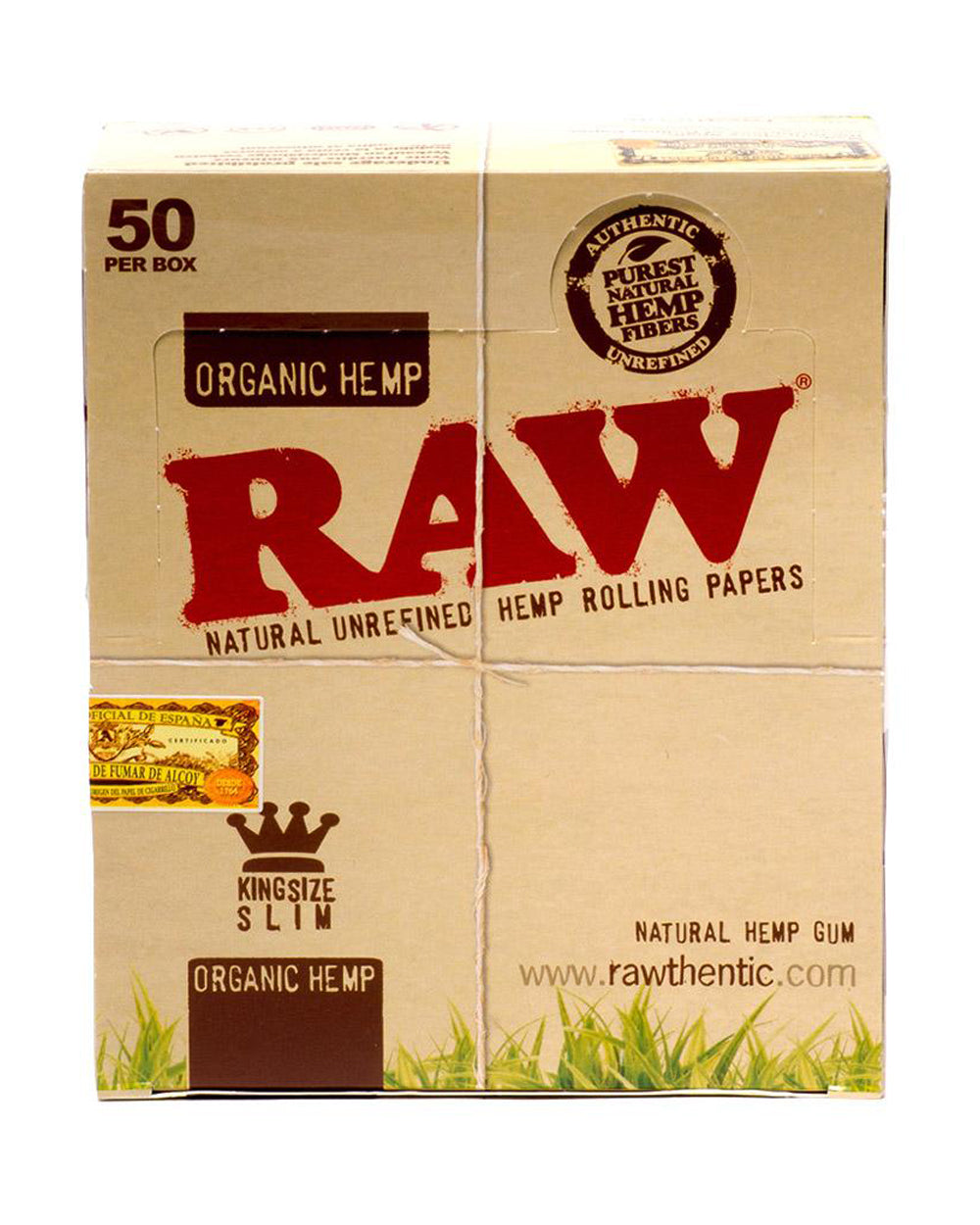 RAW | 'Retail Display' King Size Slim Rolling Papers | 110mm - Organic Hemp - 50 Count - 2