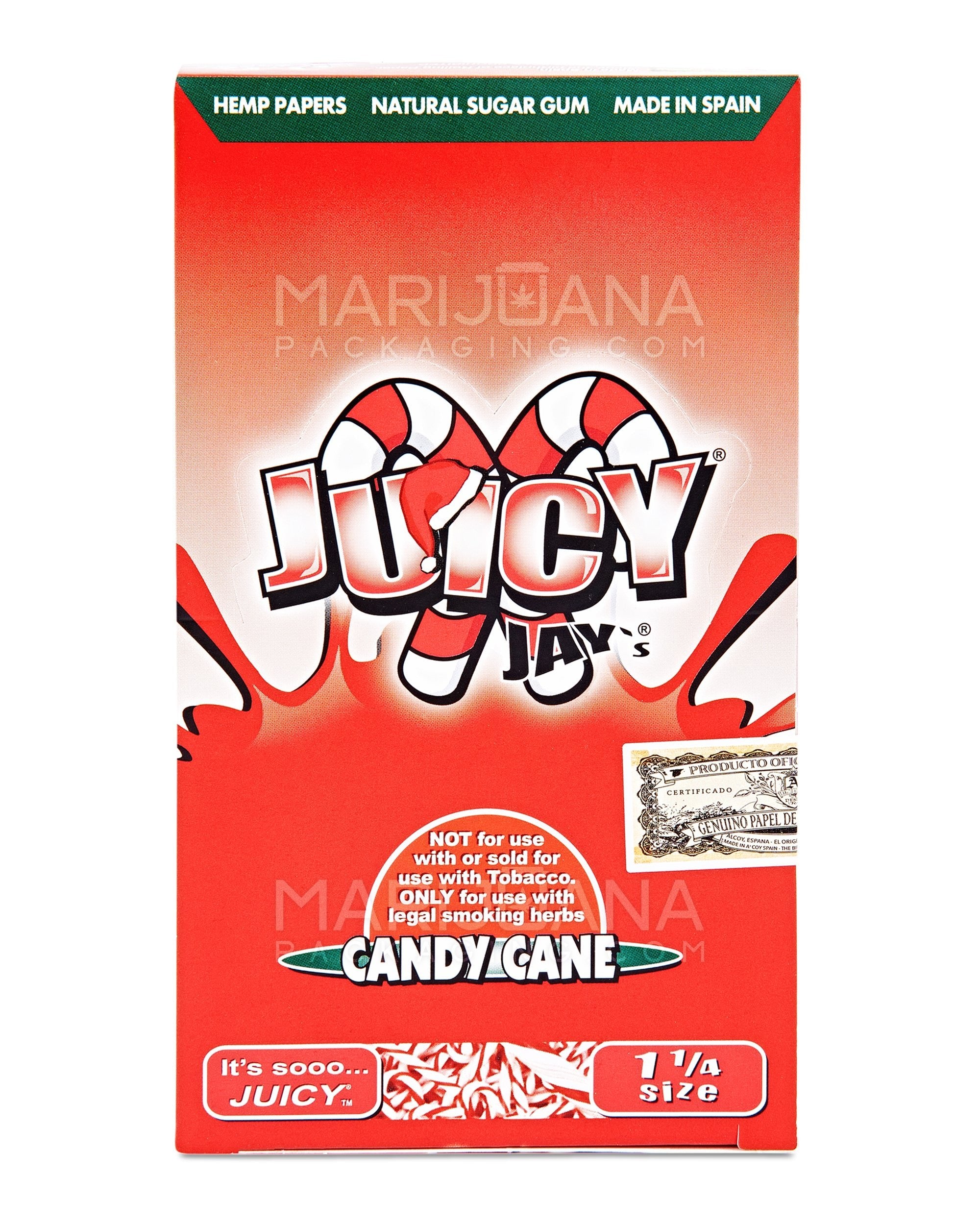 JUICY JAY'S | 'Retail Display' 1 1/4 Size Hemp Rolling Papers | 76mm - Candy Cane - 24 Count - 4