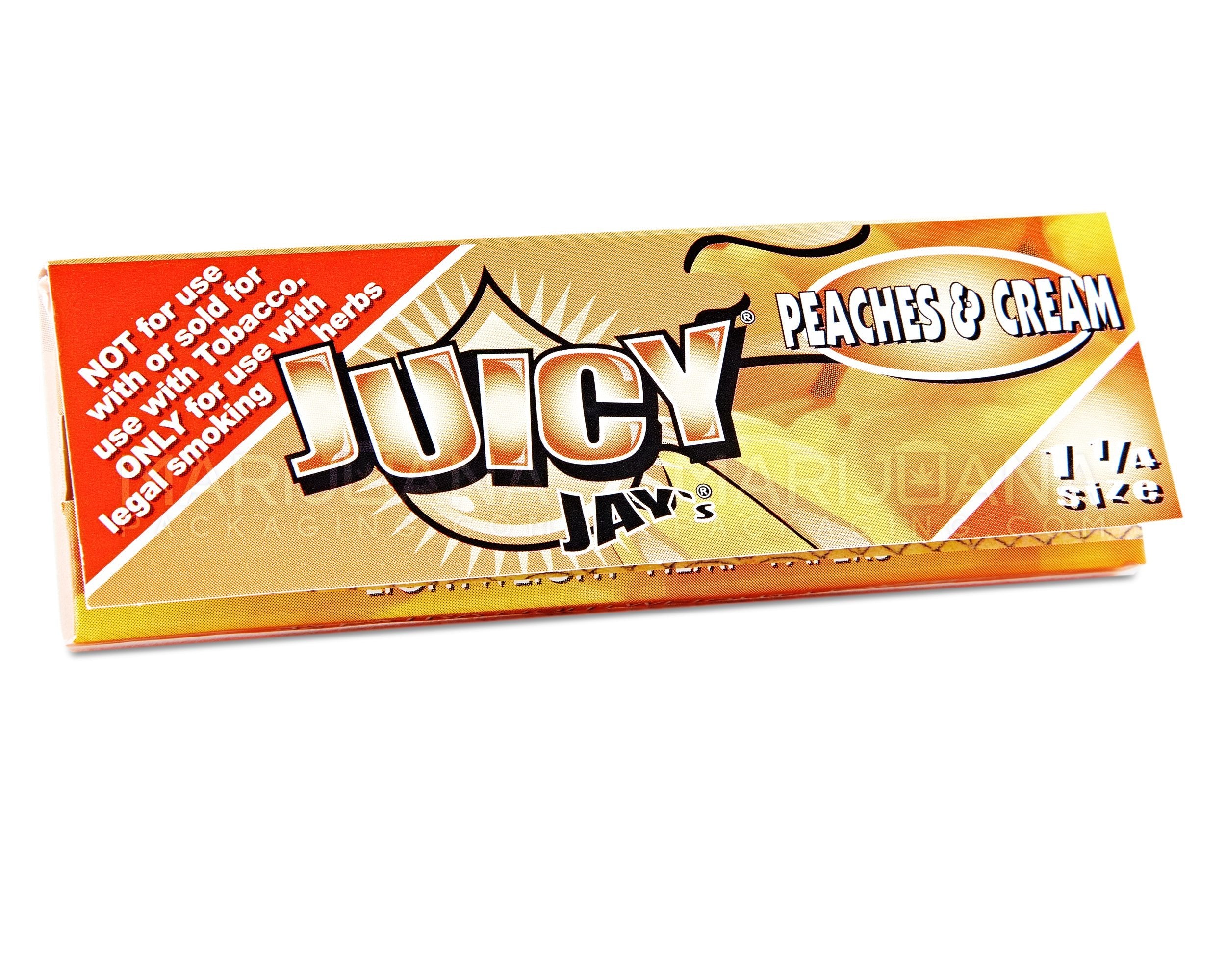 JUICY JAY'S | 'Retail Display' 1 1/4 Size Hemp Rolling Papers | 76mm - Peaches & Cream - 24 Count - 2