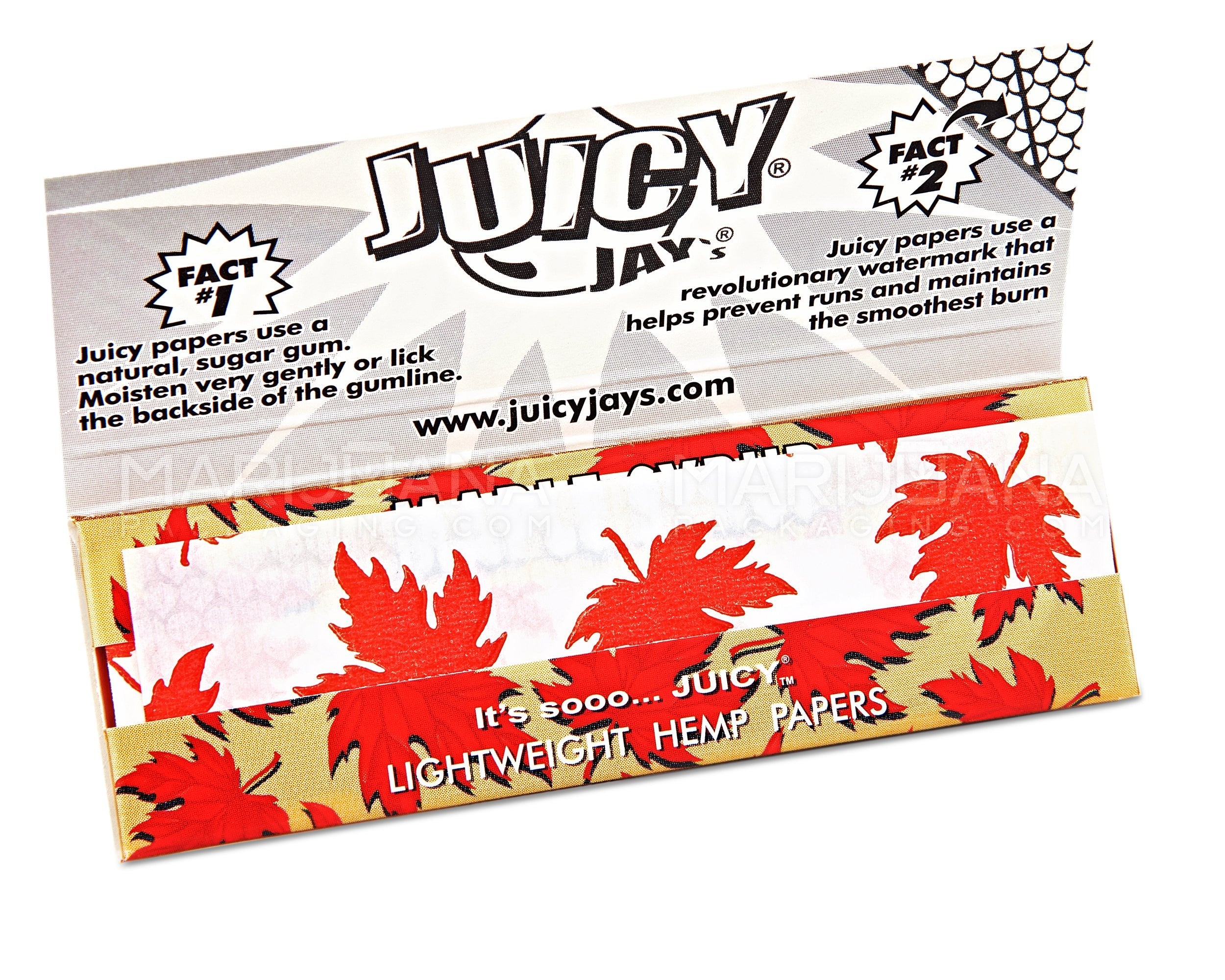 JUICY JAY'S | 'Retail Display' 1 1/4 Size Hemp Rolling Papers | 76mm - Maple Syrup - 24 Count - 3