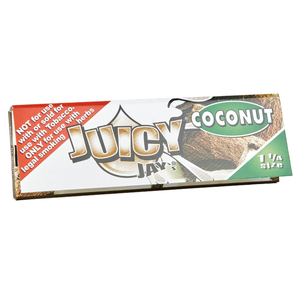 JUICY JAY'S | 'Retail Display' 1 1/4 Size Hemp Rolling Papers | 76mm - Coconut - 24 Count - 4