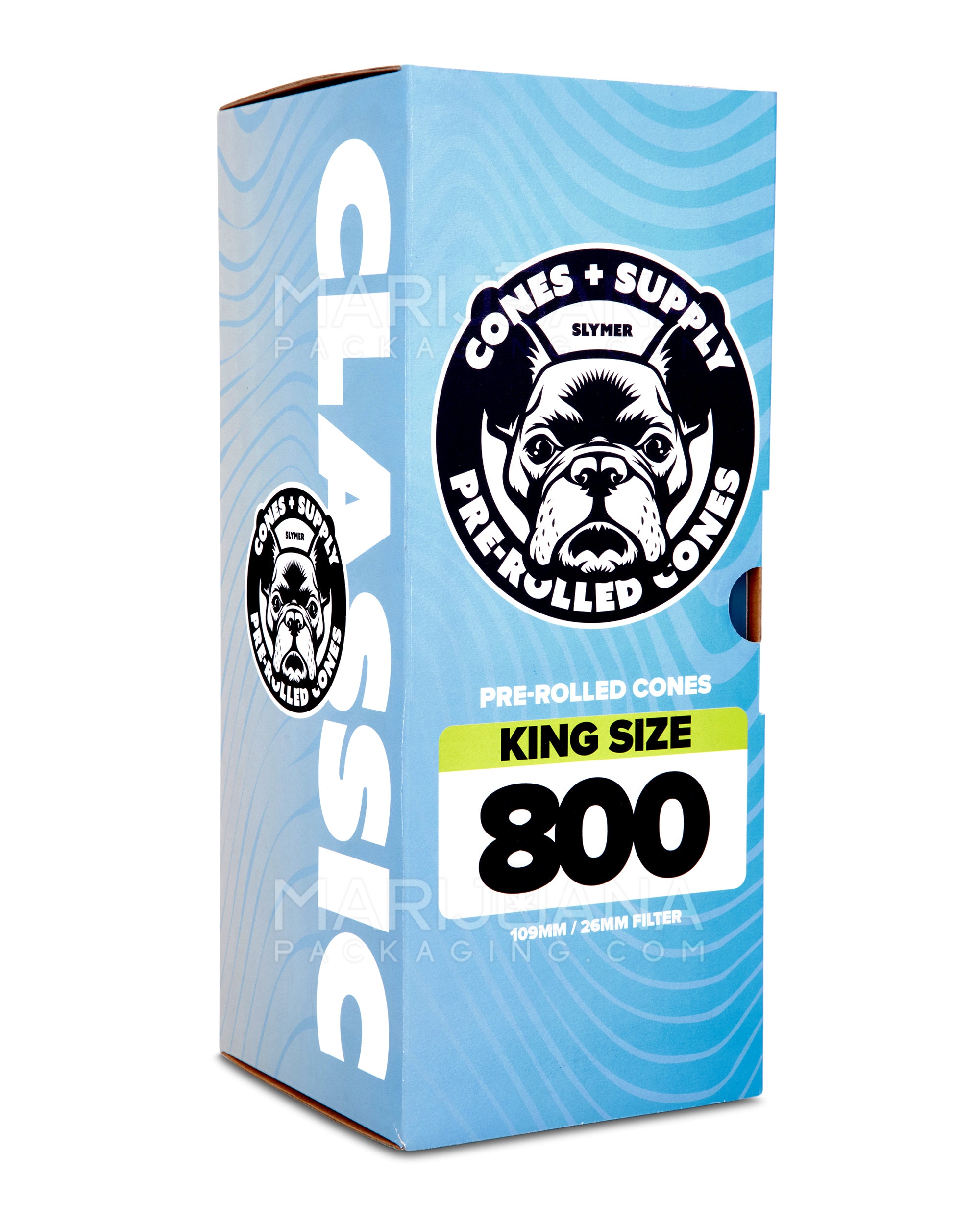 CONES + SUPPLY | King Size Pre-Rolled Cones | 109mm - Classic White Paper - 800 Count - 1