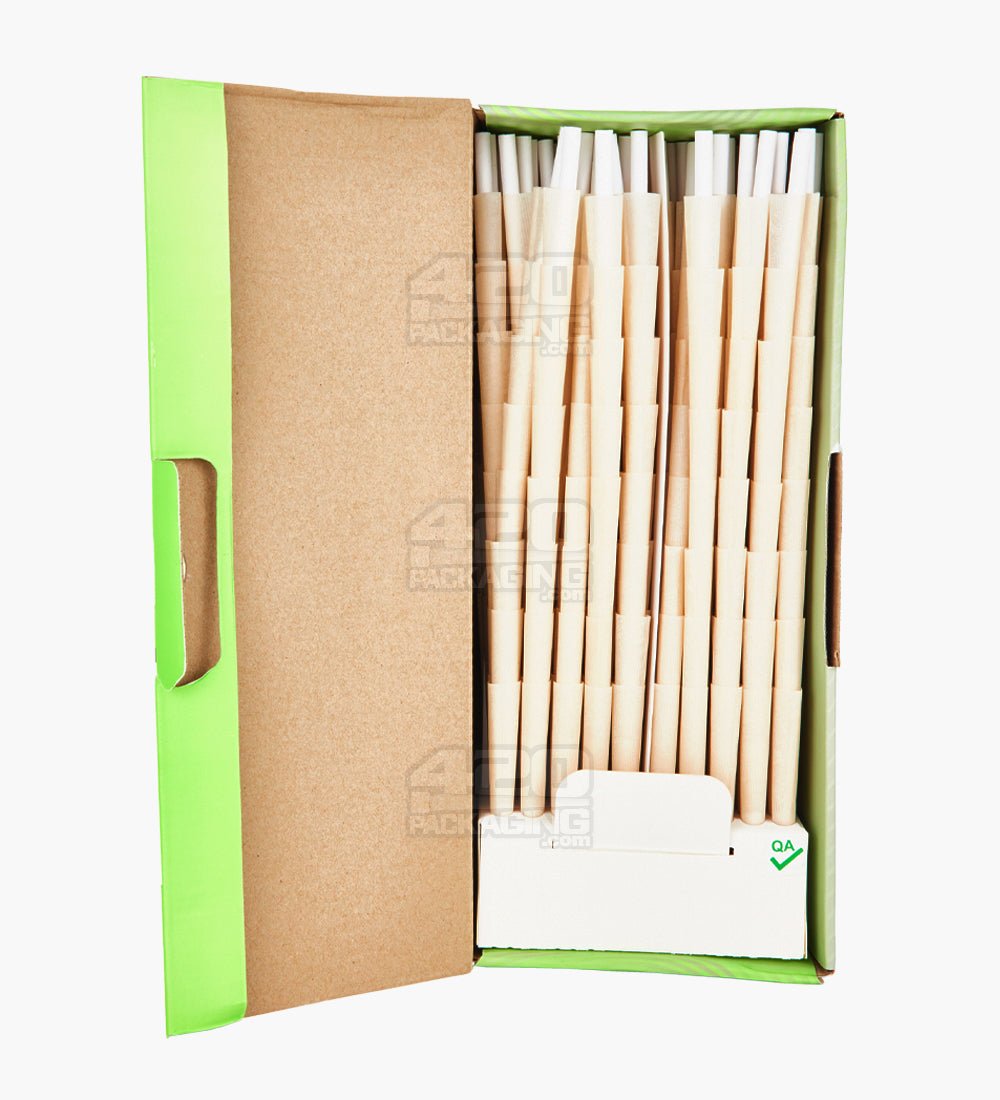 Cones + Supply 98mm Luxe Sized Pre Rolled Hemp Paper Cones 800/Box - 2