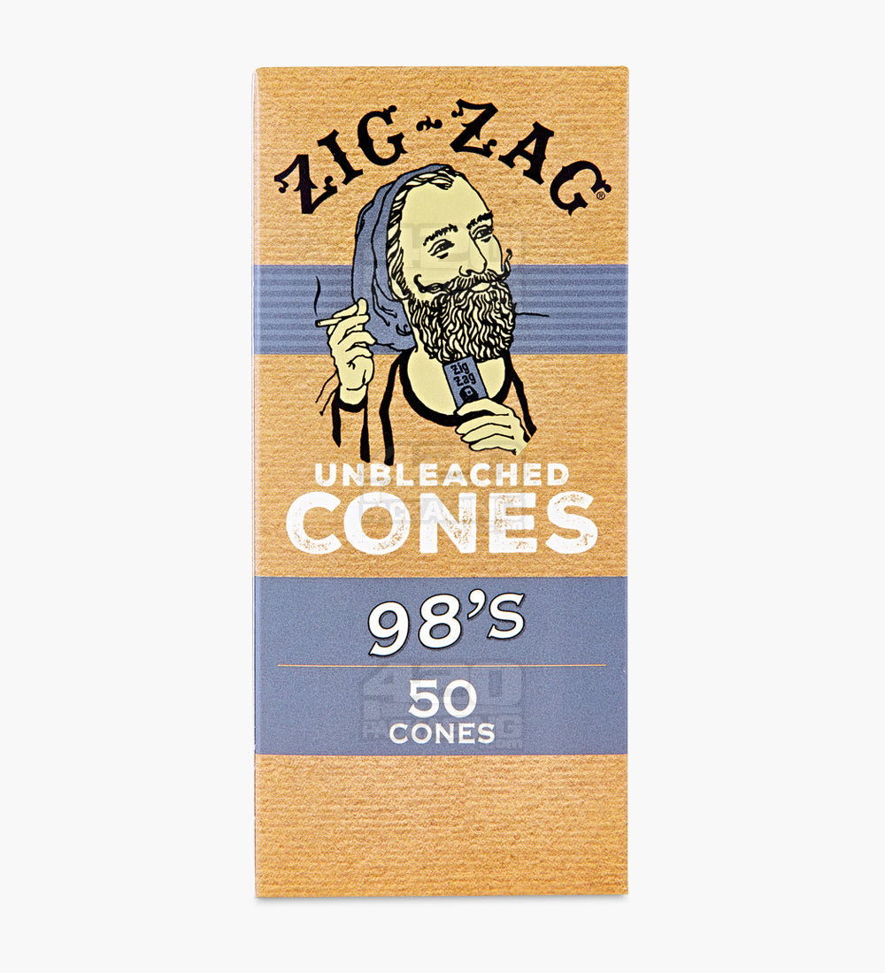 Zig-Zag 98's Unbleached Pre Rolled Paper Cones 50/Box - 4