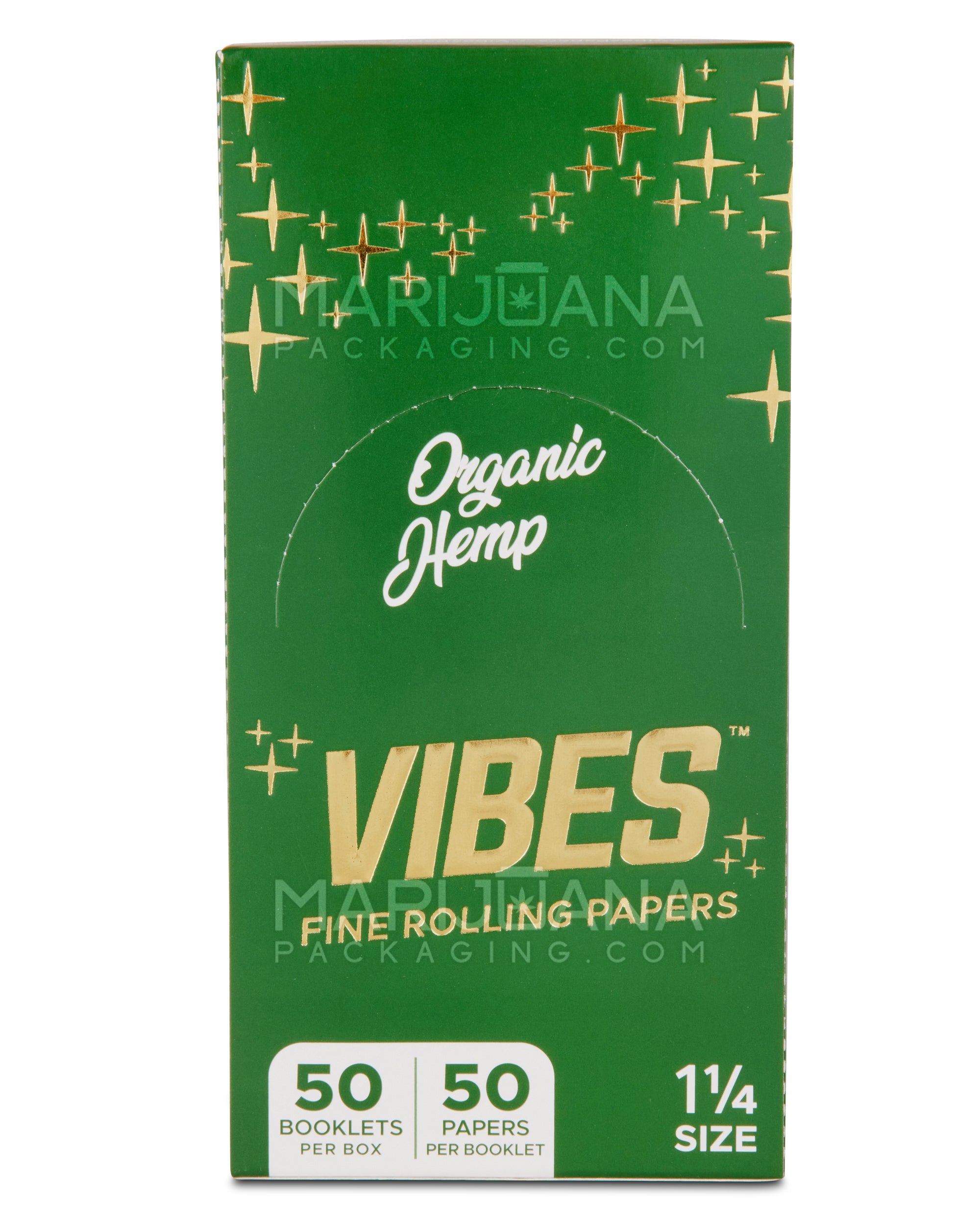 VIBES | 'Retail Display' 1 1/4 Size Size Organic Hemp Rolling Papers | 83mm - Hemp Paper - 50 Count - 4