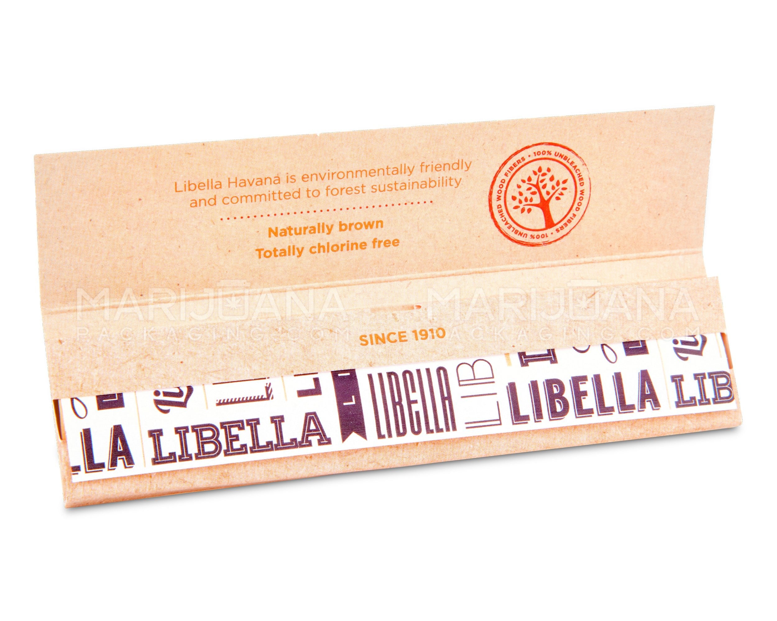 LIBELLA | 'Retail Display' King Size Slim Natural Unbleached Rolling Papers | 108mm - Havana - 50 Count - 4