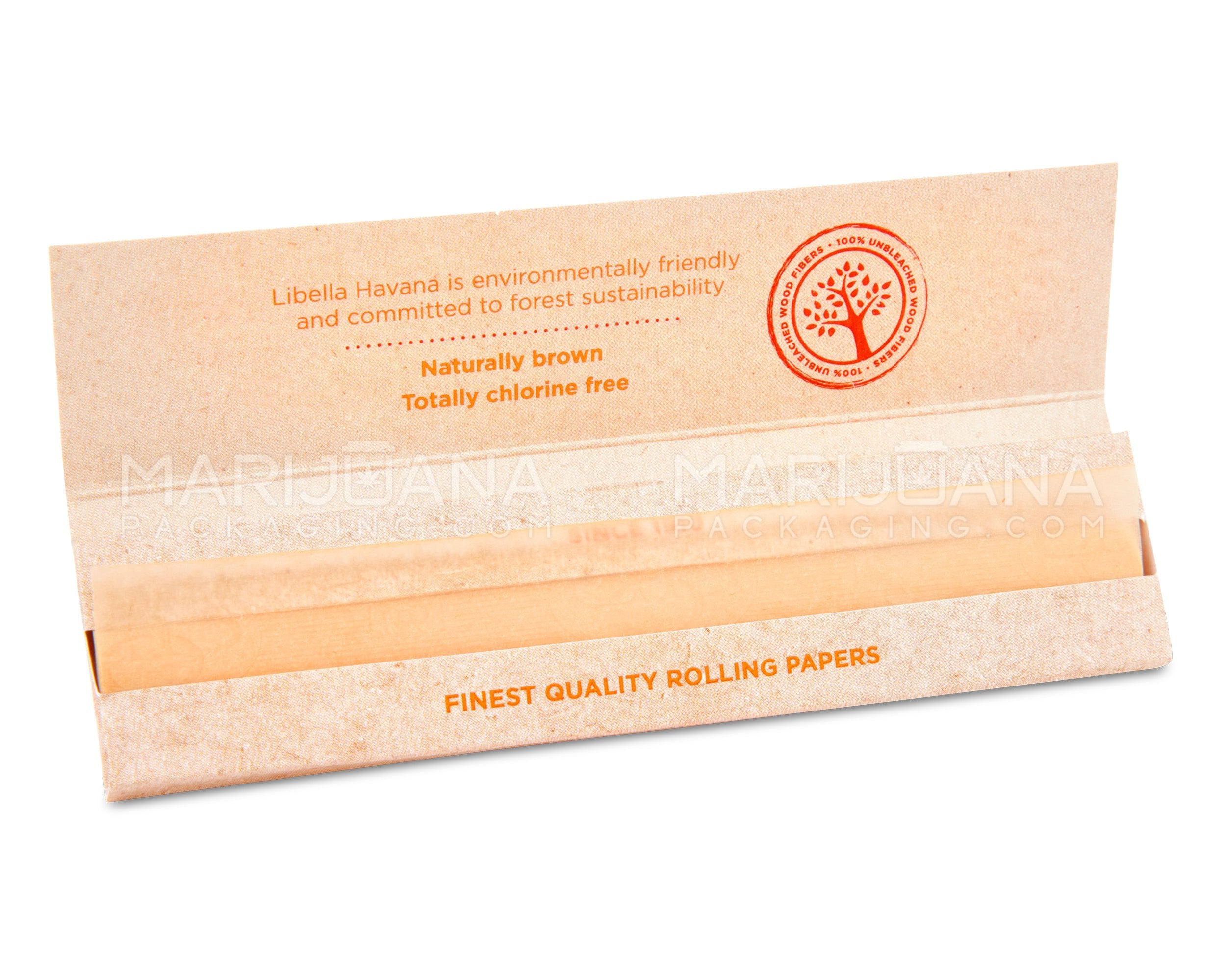 LIBELLA | 'Retail Display' King Size Slim Natural Unbleached Rolling Papers | 108mm - Havana - 50 Count - 5