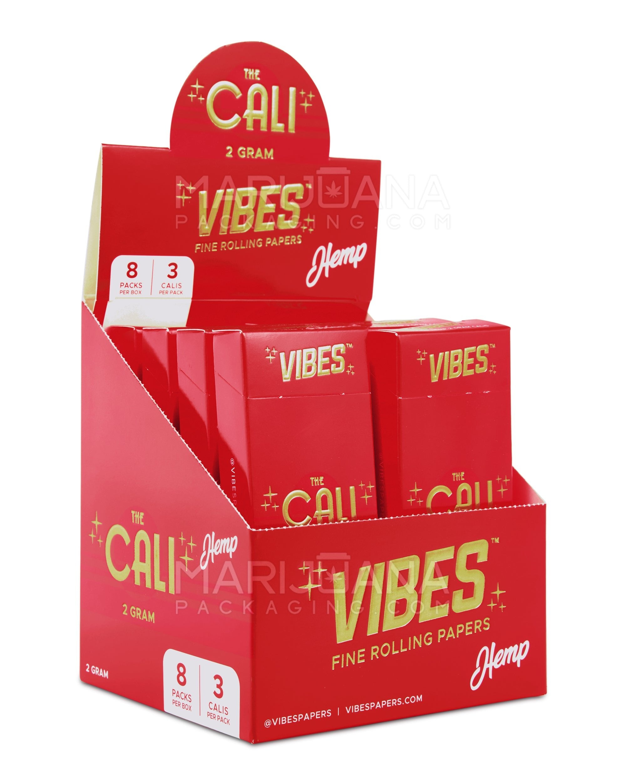 VIBES | 'Retail Display' The Cali 2 Gram Pre-Rolled Cones | 110mm - Hemp Paper - 24 Count - 1
