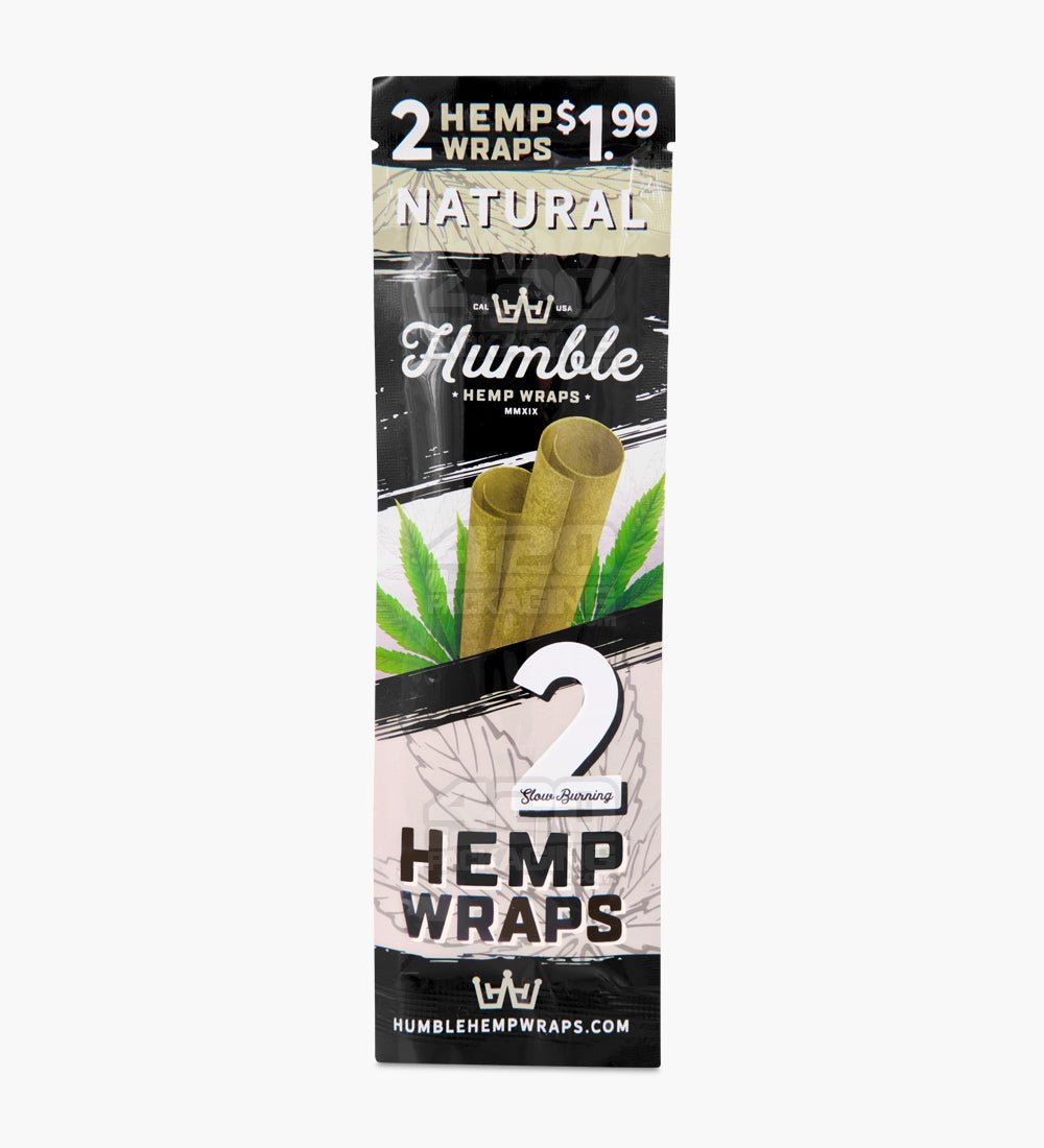 Humble Natural 108mm Natural Hemp Paper Wraps 25/Box - 2