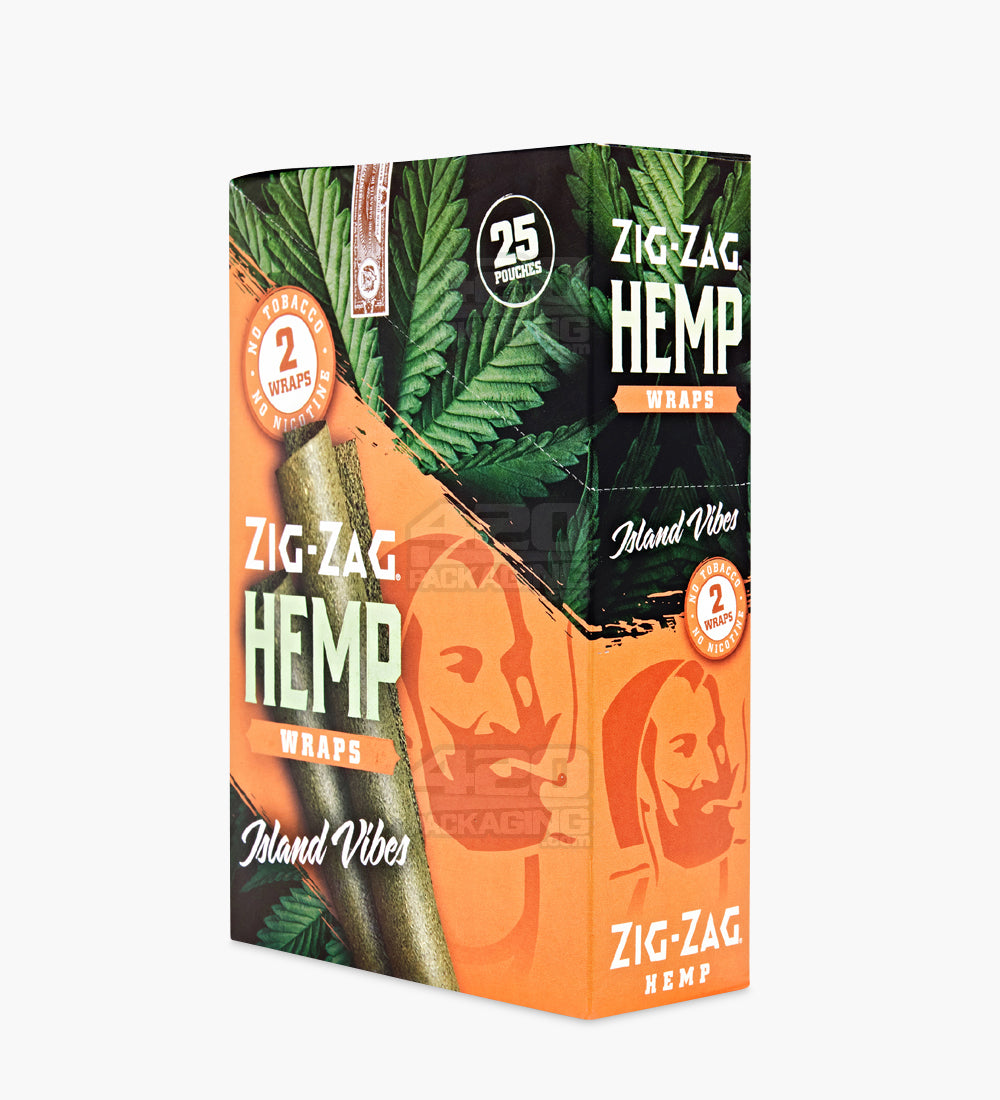 ZIG ZAG | 'Retail Display' Natural Hemp Wraps | 106mm - Island Vibes - 25 Count