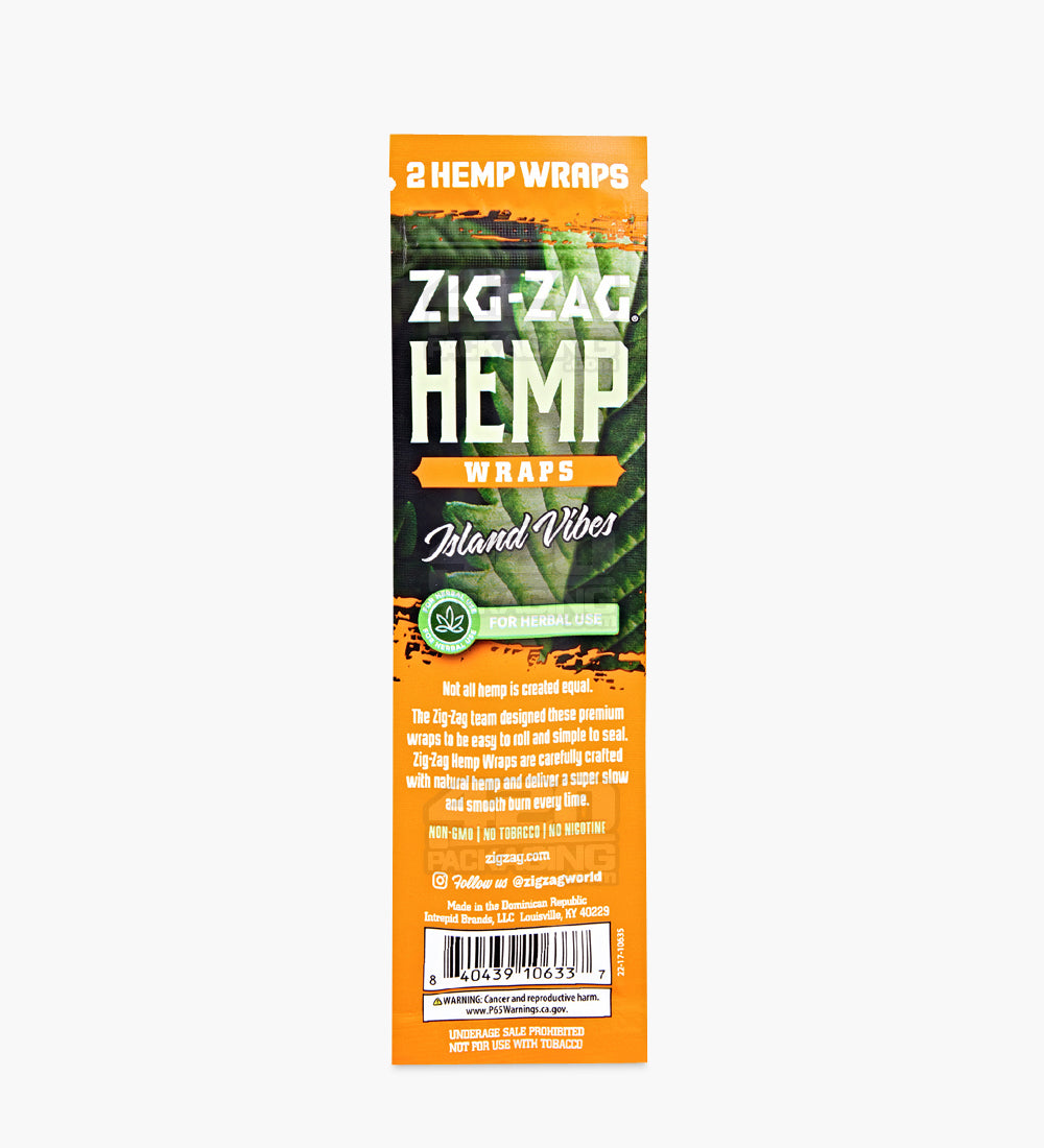 ZIG ZAG | 'Retail Display' Natural Hemp Wraps | 106mm - Island Vibes - 25 Count
