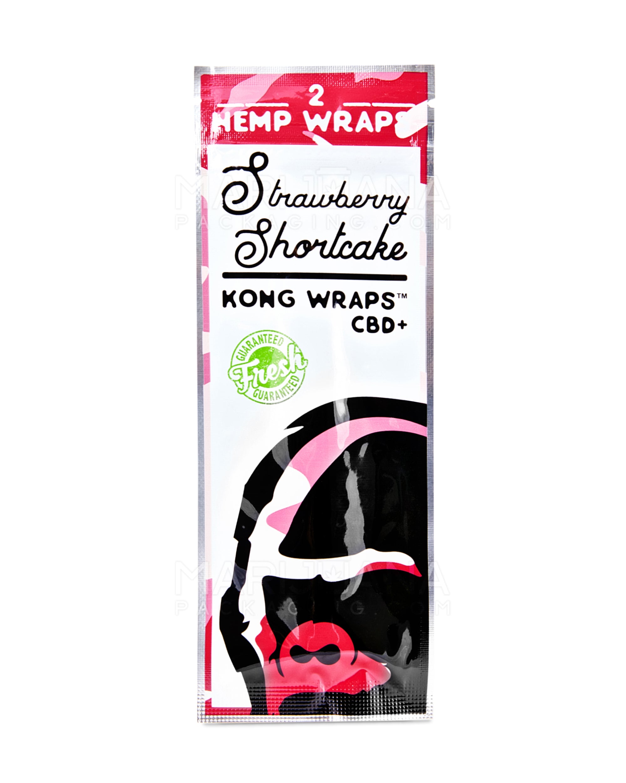 KONG WRAPS | 'Retail Display' Organic Hemp Blunt Wraps | CBD Infused - Strawberry Shortcake - 25 Count