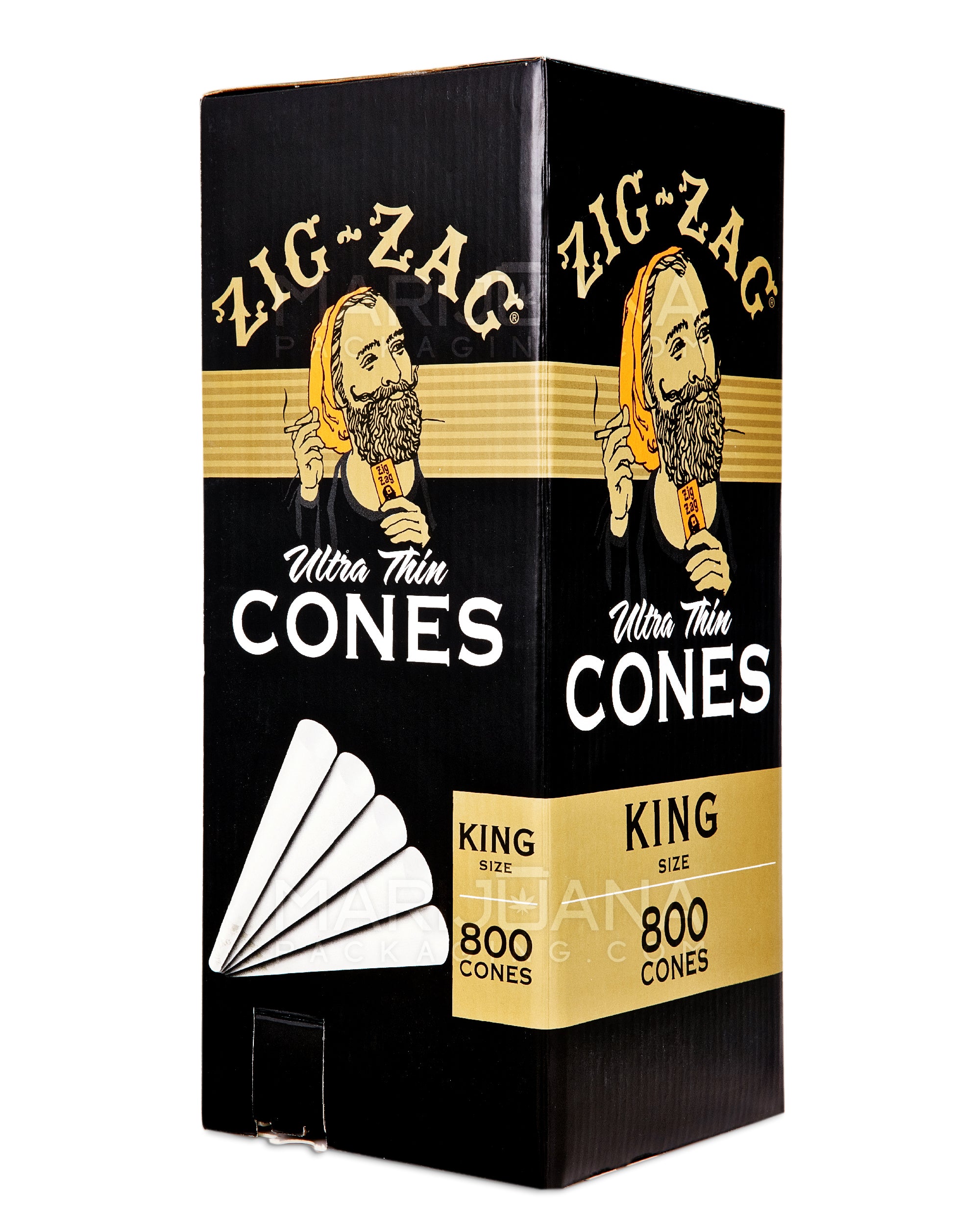 ZIG ZAG | King Size Pre-Rolled Cones | 109mm - Ultra Thin Paper - 800 Count - 1