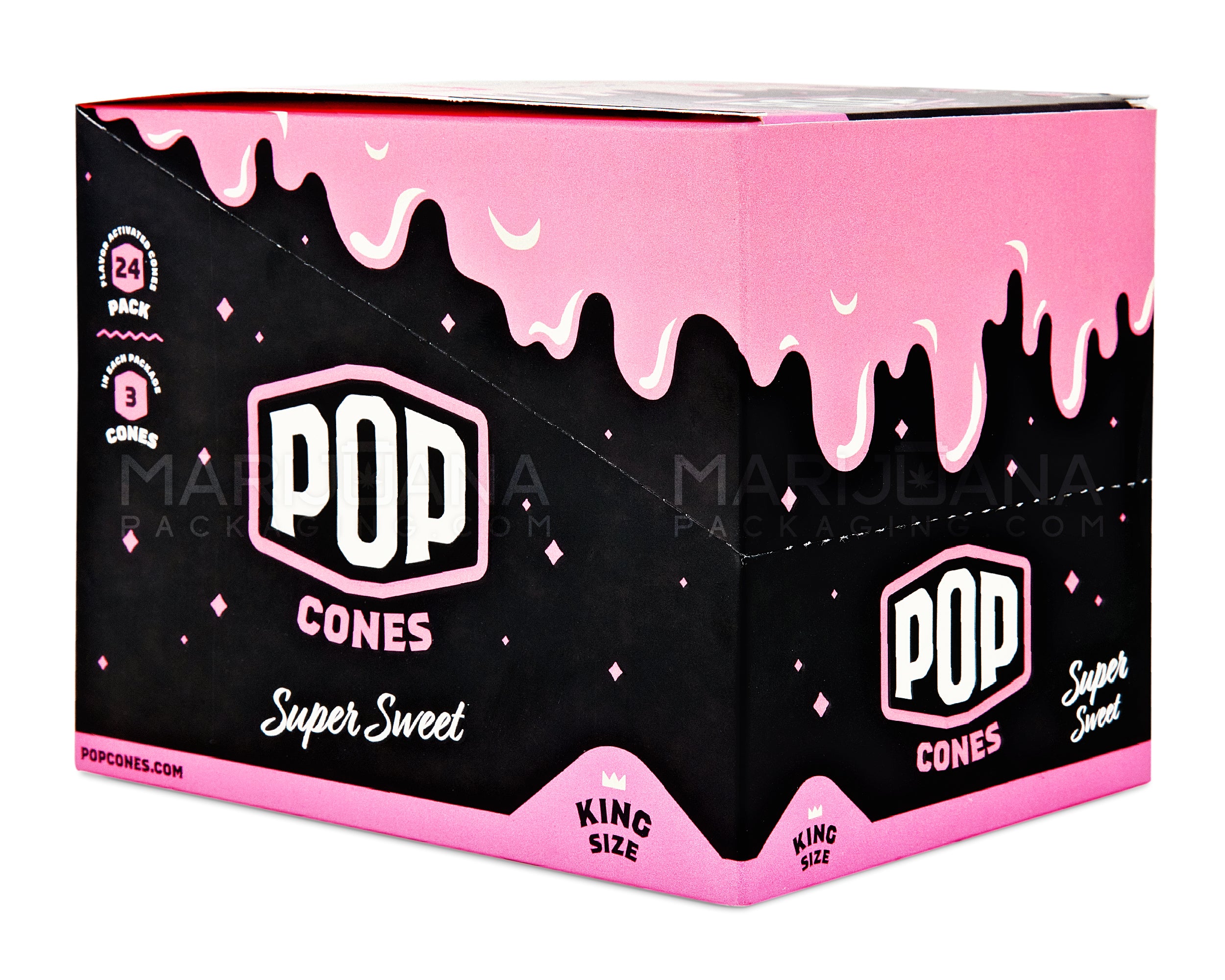 POP CONES | 'Retail Display' King Size Pre-Rolled Cones | 109mm - Super Sweet - 24 Count - 6