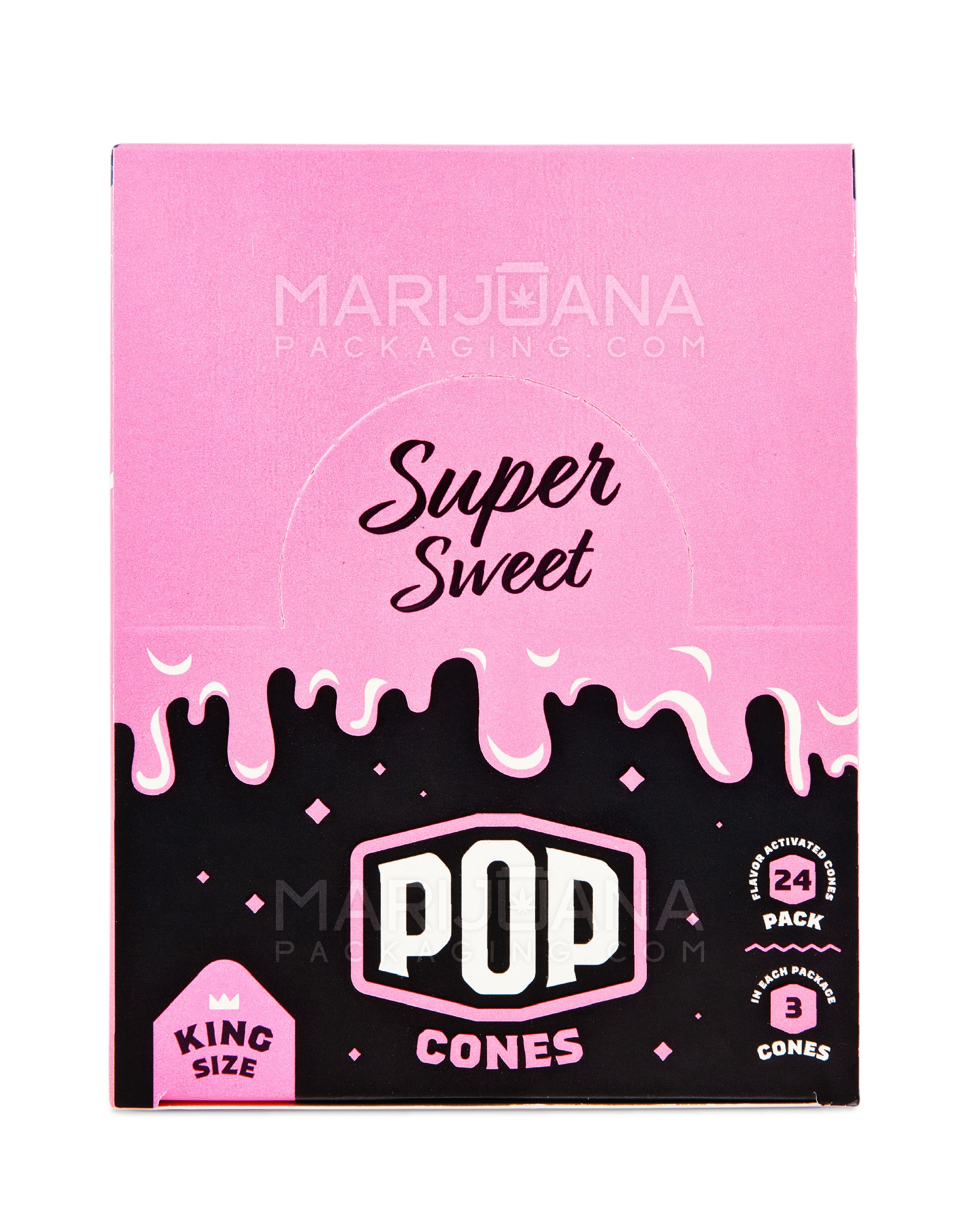 POP CONES | 'Retail Display' King Size Pre-Rolled Cones | 109mm - Super Sweet - 24 Count - 7