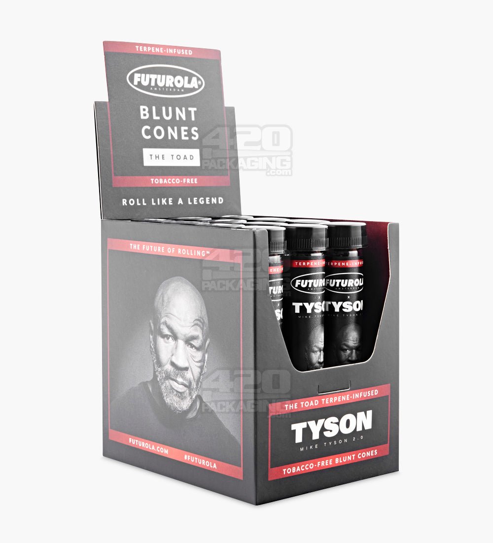 Futurola Tyson Ranch 2.0 "The Toad" 109mm King Size Terpene Infused Pre-Rolled Blunt Paper Cones 12/Box - 1