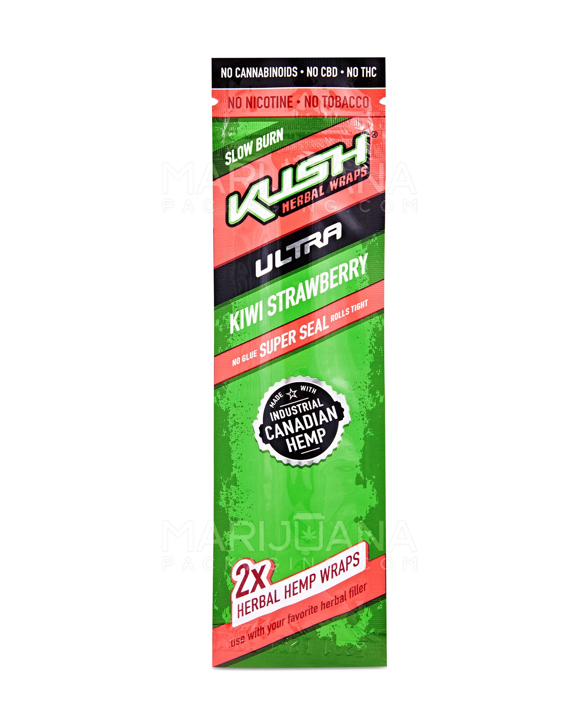 KUSH | 'Retail Display' Ultra Herbal Hemp Wraps | 121mm - Kiwi Strawberry - 25 Count - 2