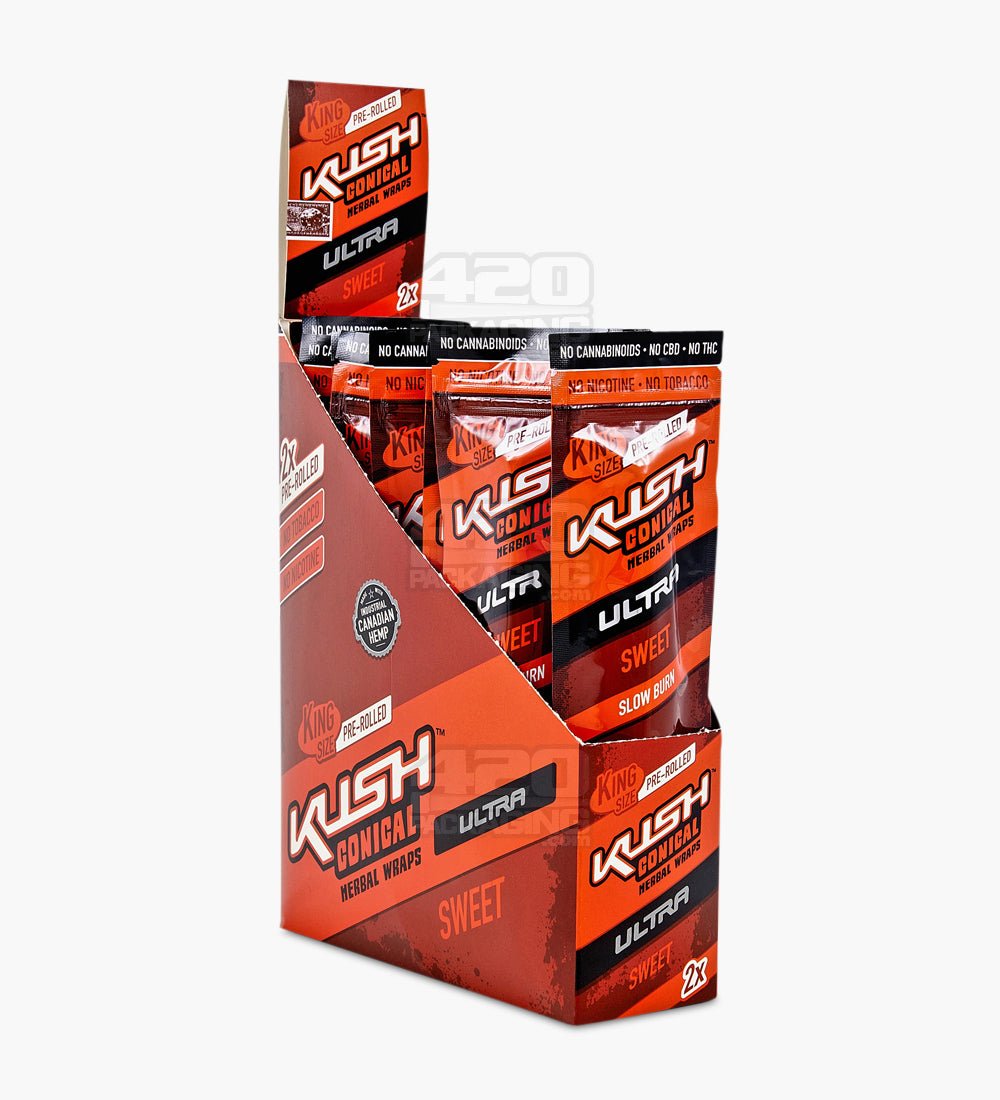 Kush Sweet Ultra Herbal Hemp Conical Wraps 15/Box - 1