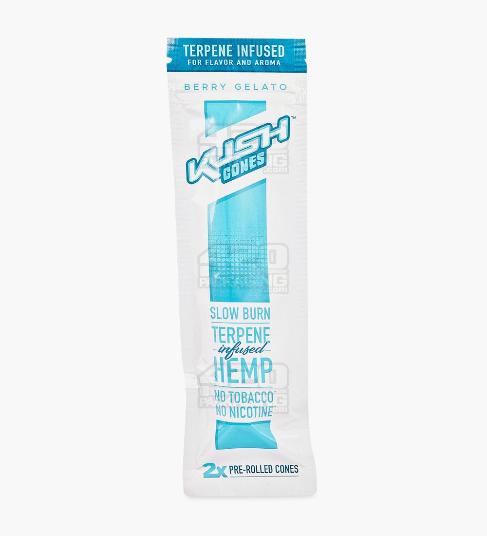 Kush Berry Gelato Terpene Infused Herbal Hemp Conical Wraps 12/Box - 2