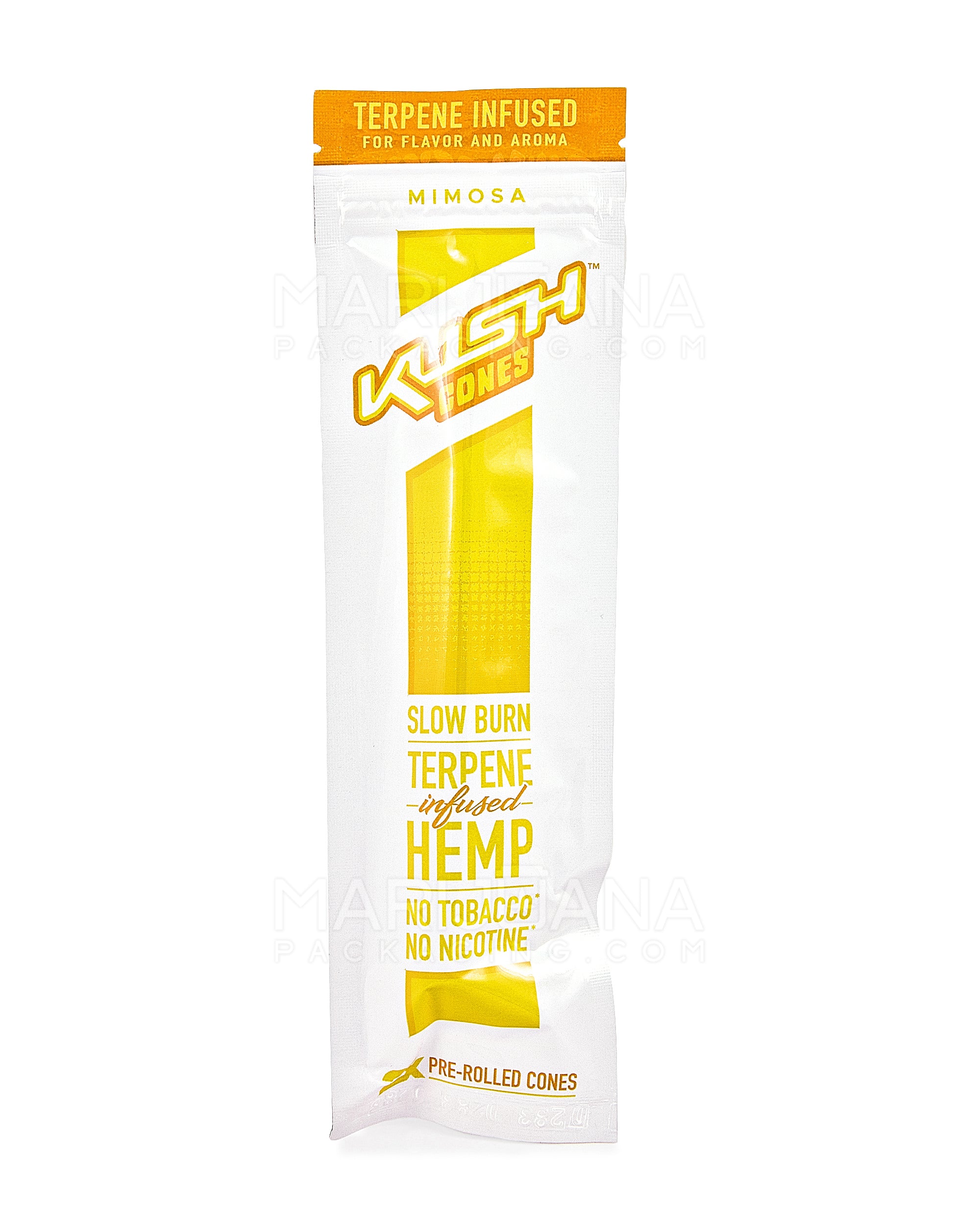 KUSH | 'Retail Display' Terpene Infused Herbal Conical Wraps | 160mm - Mimosa - 12 Count - 2