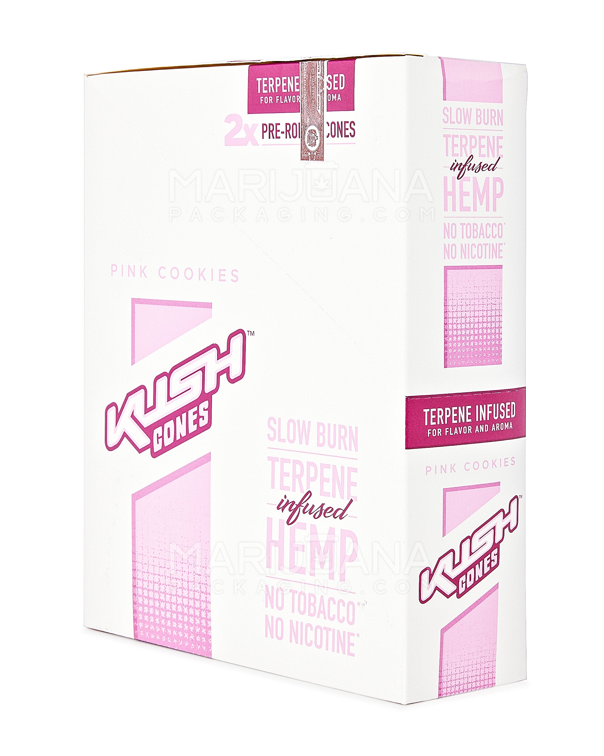 KUSH | 'Retail Display' Terpene Infused Herbal Conical Wraps | 160mm - Pink Cookies - 12 Count - 4