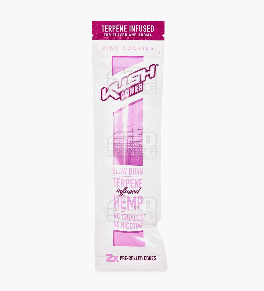 Kush Pink Cookies Terpene Infused Herbal Hemp Conical Wraps 12/Box - 2