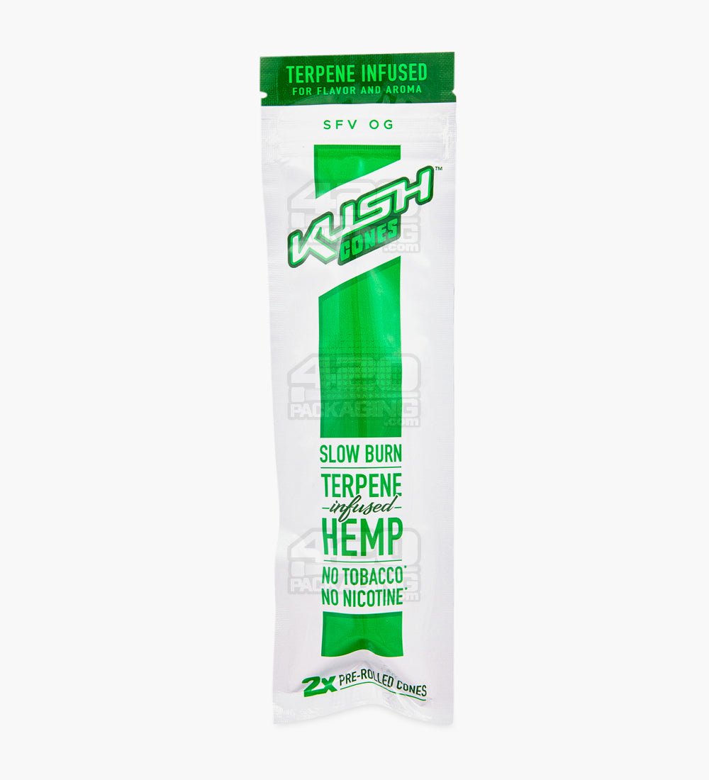 Kush SFV OG Terpene Infused Herbal Hemp Conical Wraps 12/Box - 2