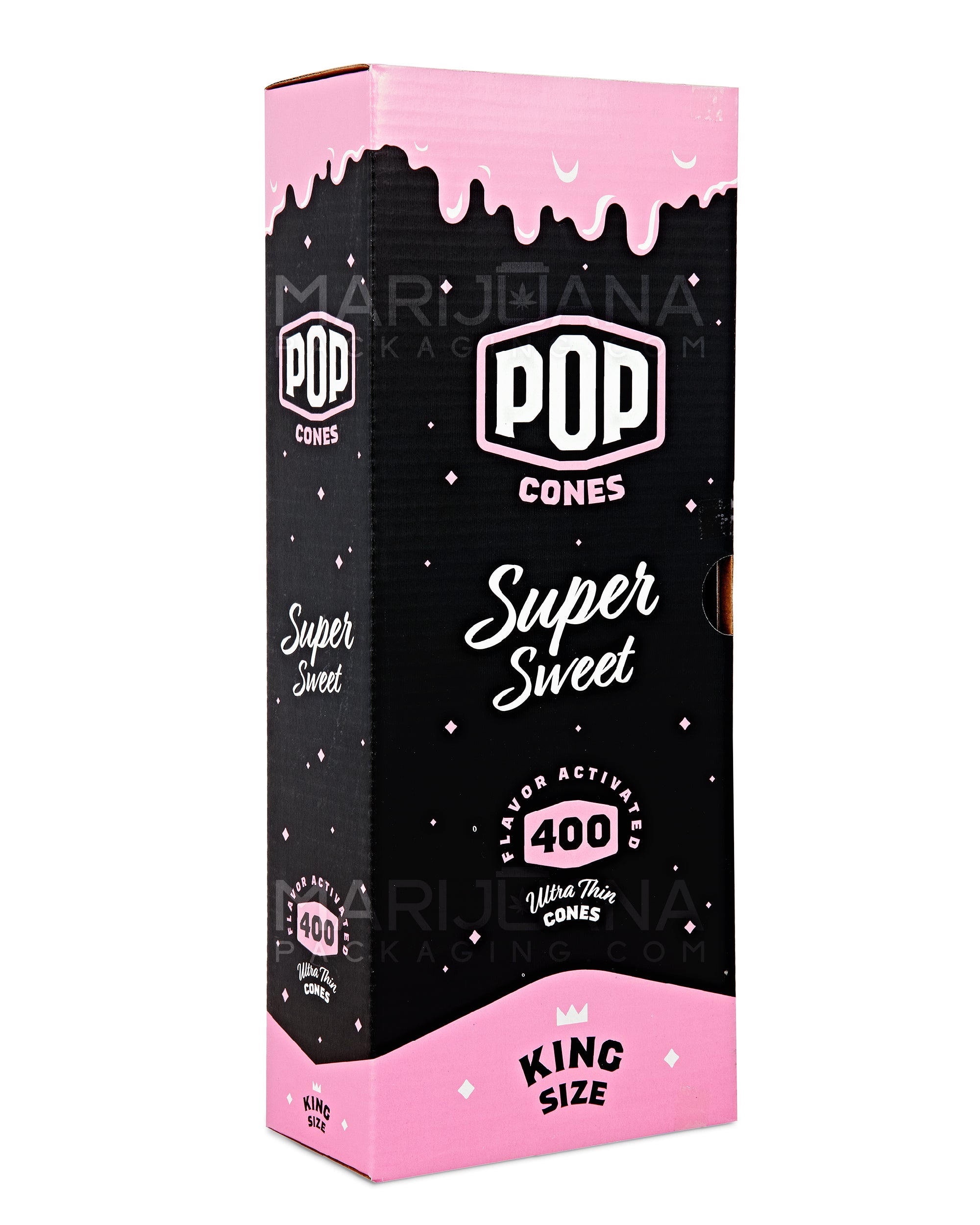POP CONES | King Size Unbleached Pre-Rolled Cones | 109mm - Super Sweet - 400 Count - 1