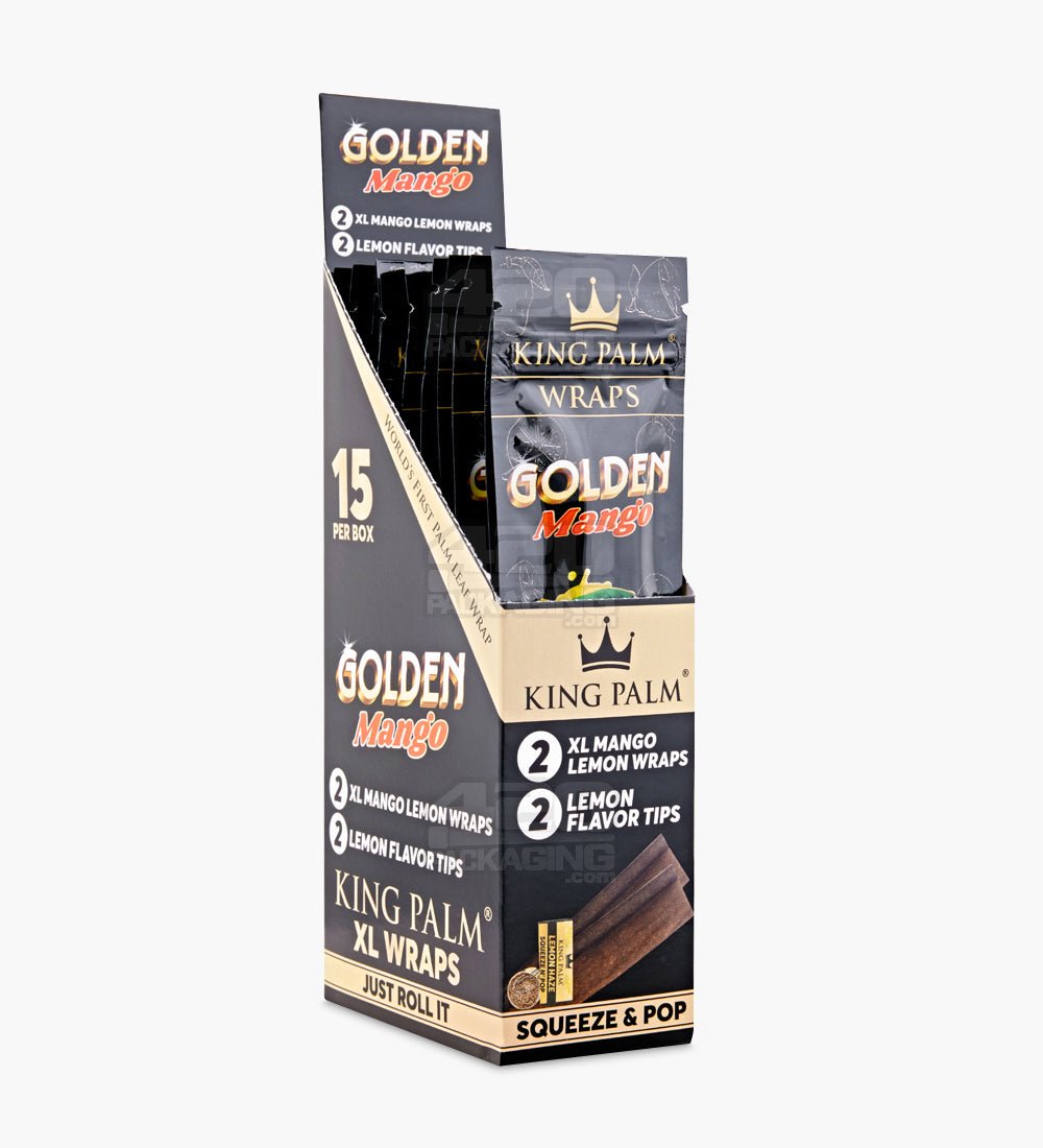 King Palm Golden Mango Palm Leaf Blunt Wraps 15/Box - 1