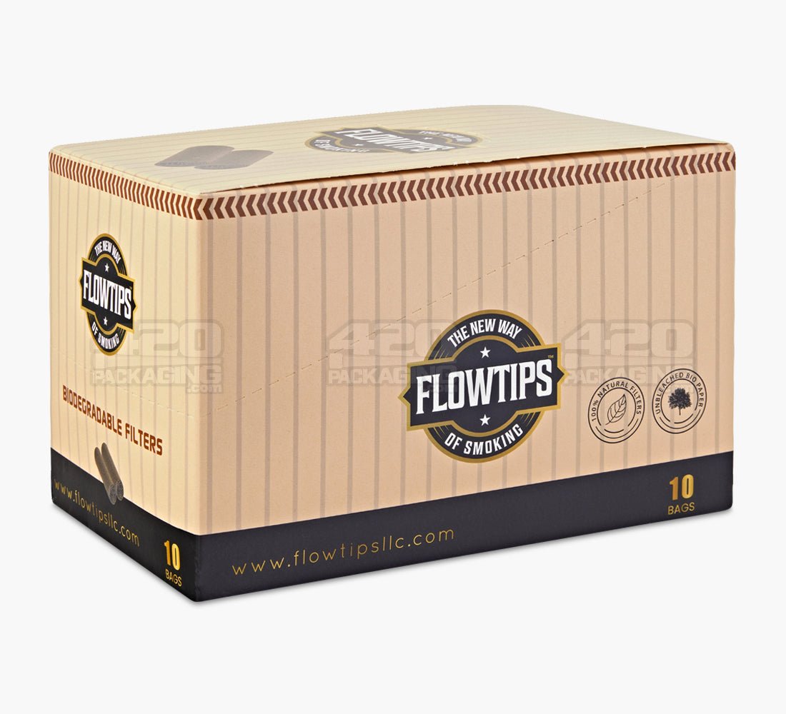 FLOWTIPS 20mm Unbleached Biodegradable Filter Tips 10/Box - 2