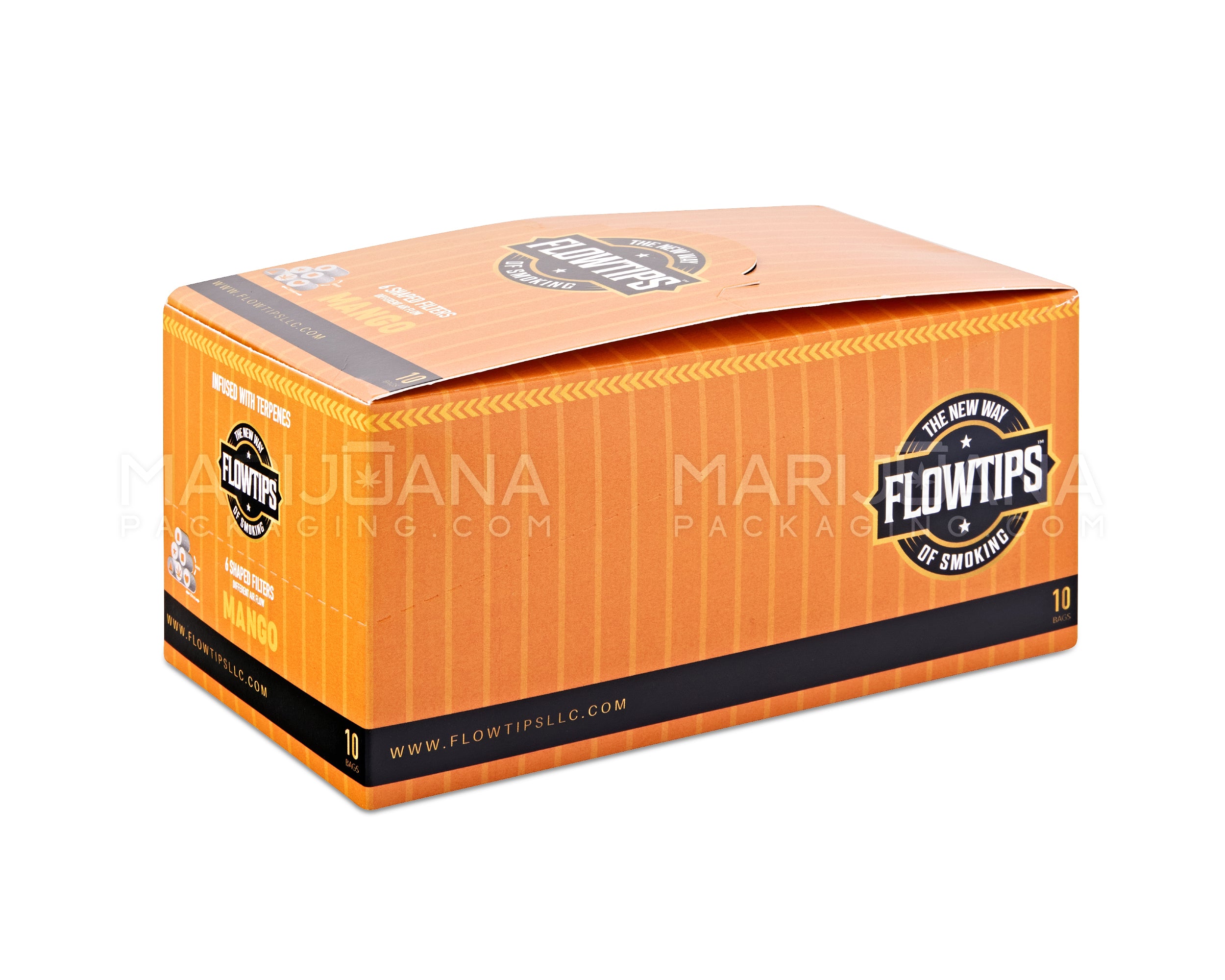 FLOWTIPS | 'Retail Display' Terpene-Infused Filter Tips | 20mm - Mango - 10 Count - 2