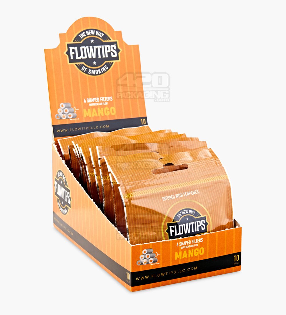 FLOWTIPS 20mm Terpene-Infused Mango Filter Tips 10/Box - 1