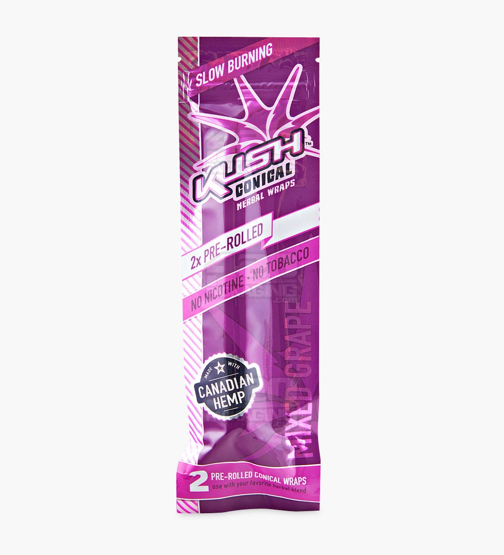 Kush Mixed Grape Herbal Hemp Conical Wraps 15/Box - 2