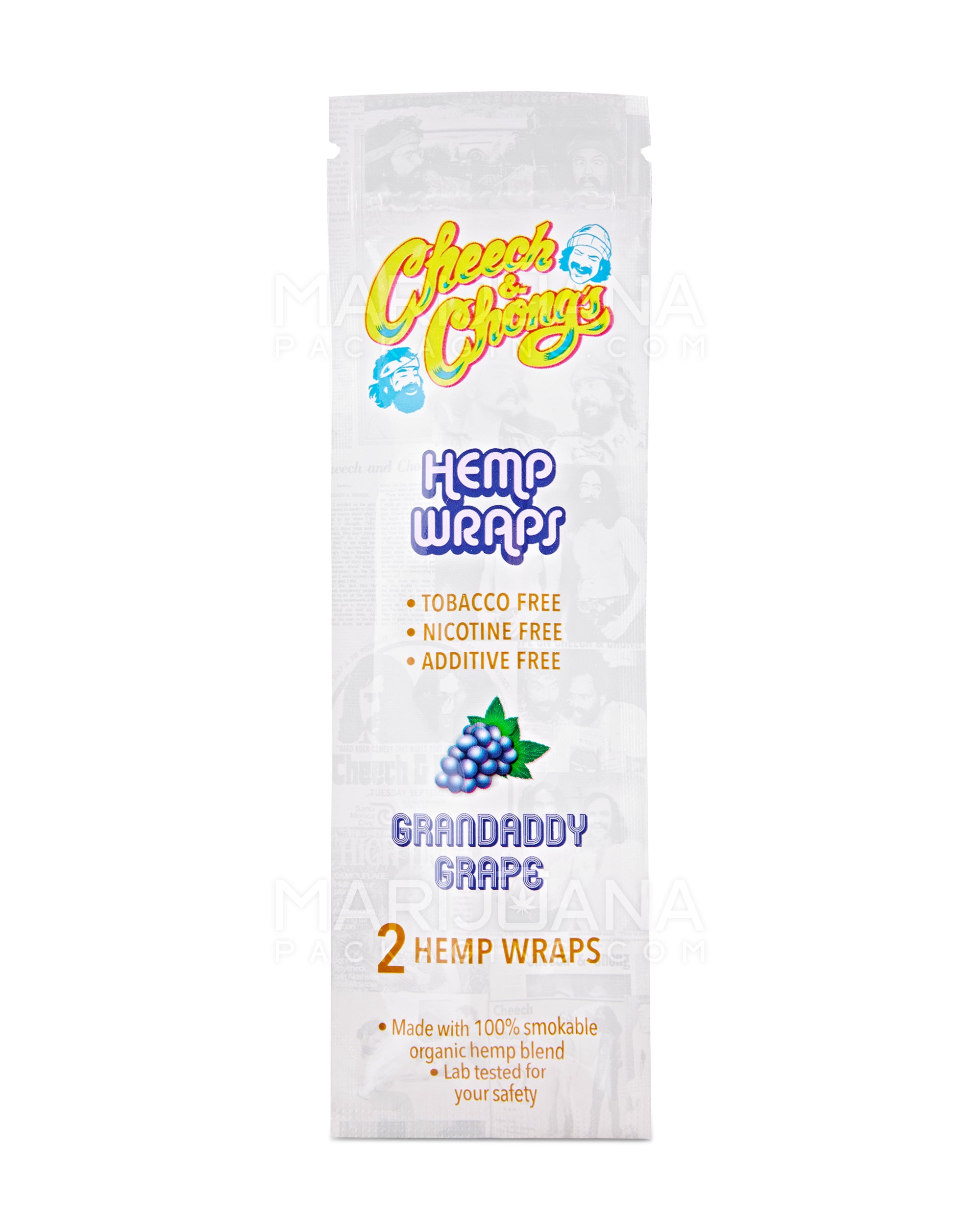 CHEECH & CHONG'S | 'Retail Display' Organic Hemp Blunt Wraps | 109mm - Grandaddy Grape - 25 Count
