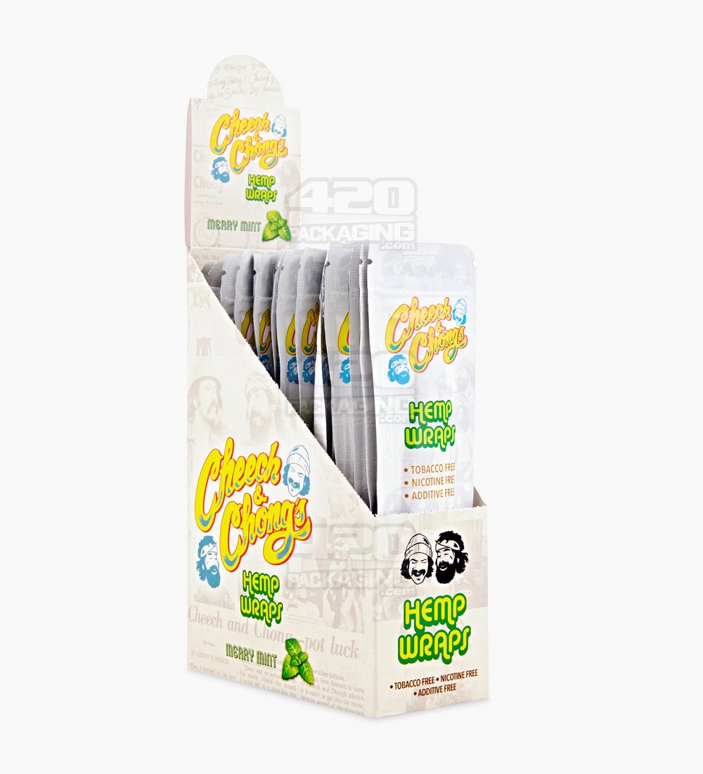 Cheech & Chong's Merry Mint Organic Hemp Blunt Wraps - 25/Box - 1