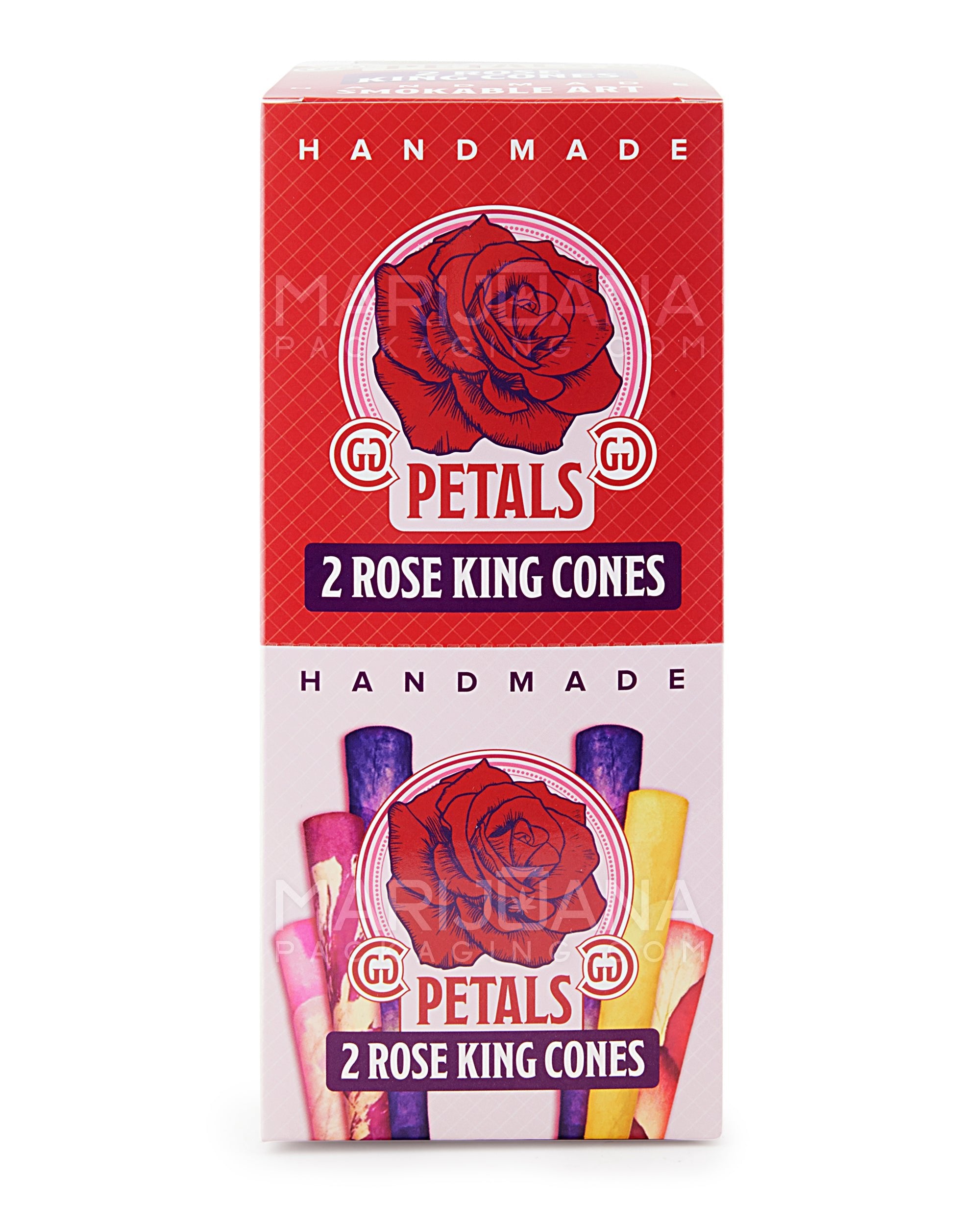 PETALS | 'Retail Display' Organic Rose Petal King Size Pre-Rolled Cones | 109mm - Organic Rose Paper - 24 Count - 7