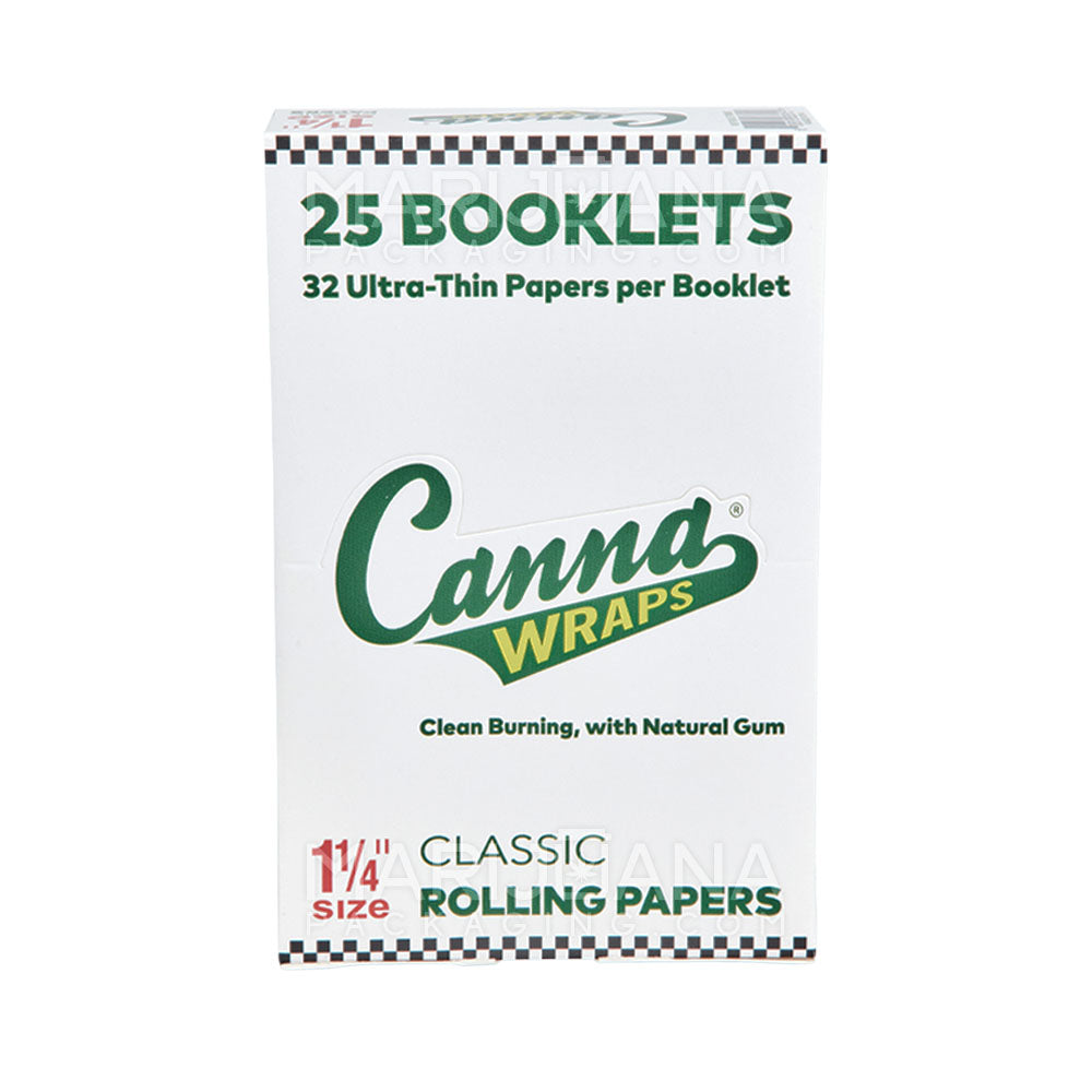 CANNA WRAPS | 'Retail Display' 1 1/4 Size Rolling Papers | 83mm - Classic - 25 Count - 2