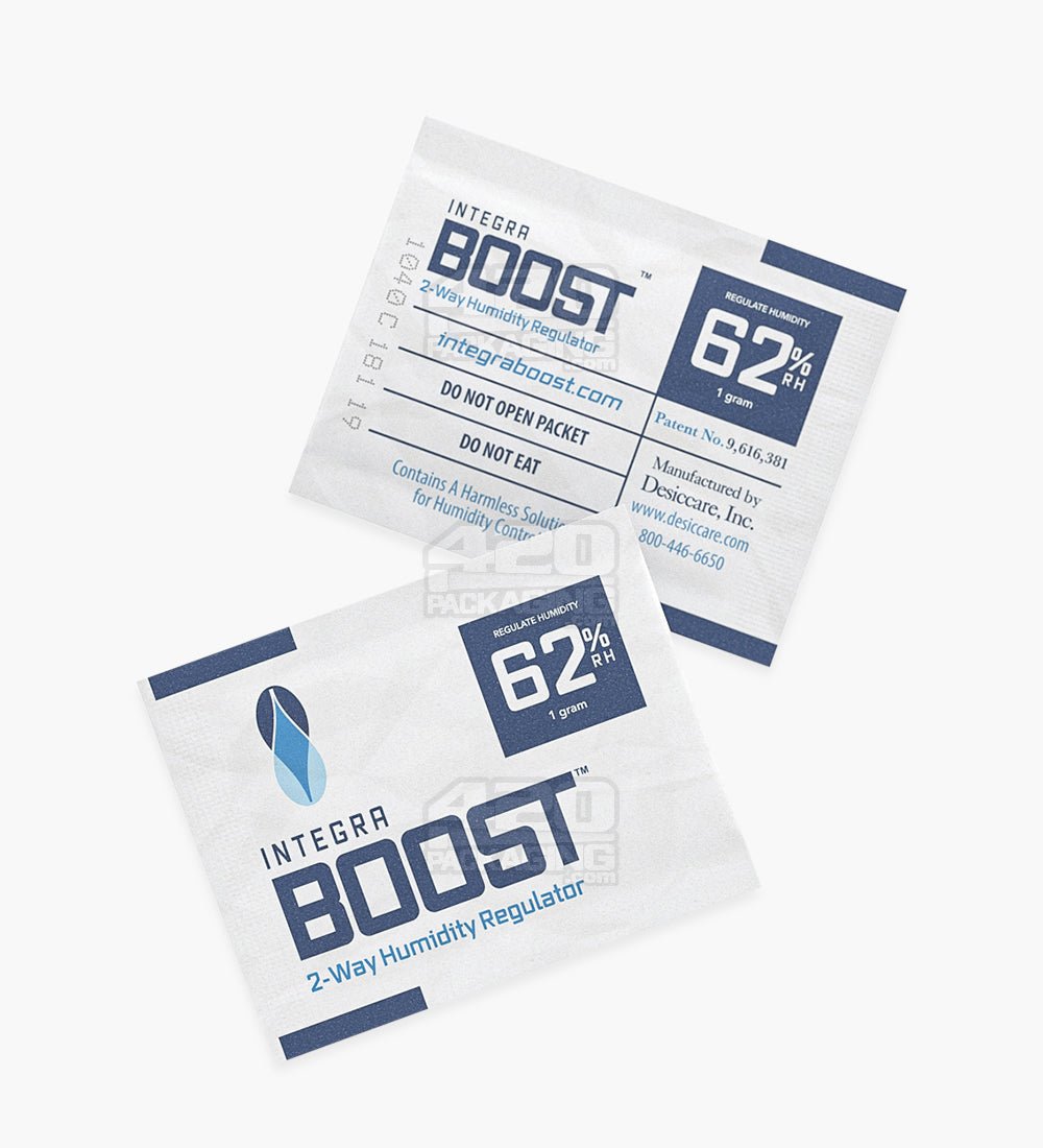 Integra Boost 1 Gram 62% 2-Way Humidity Packs 100/Box - 1
